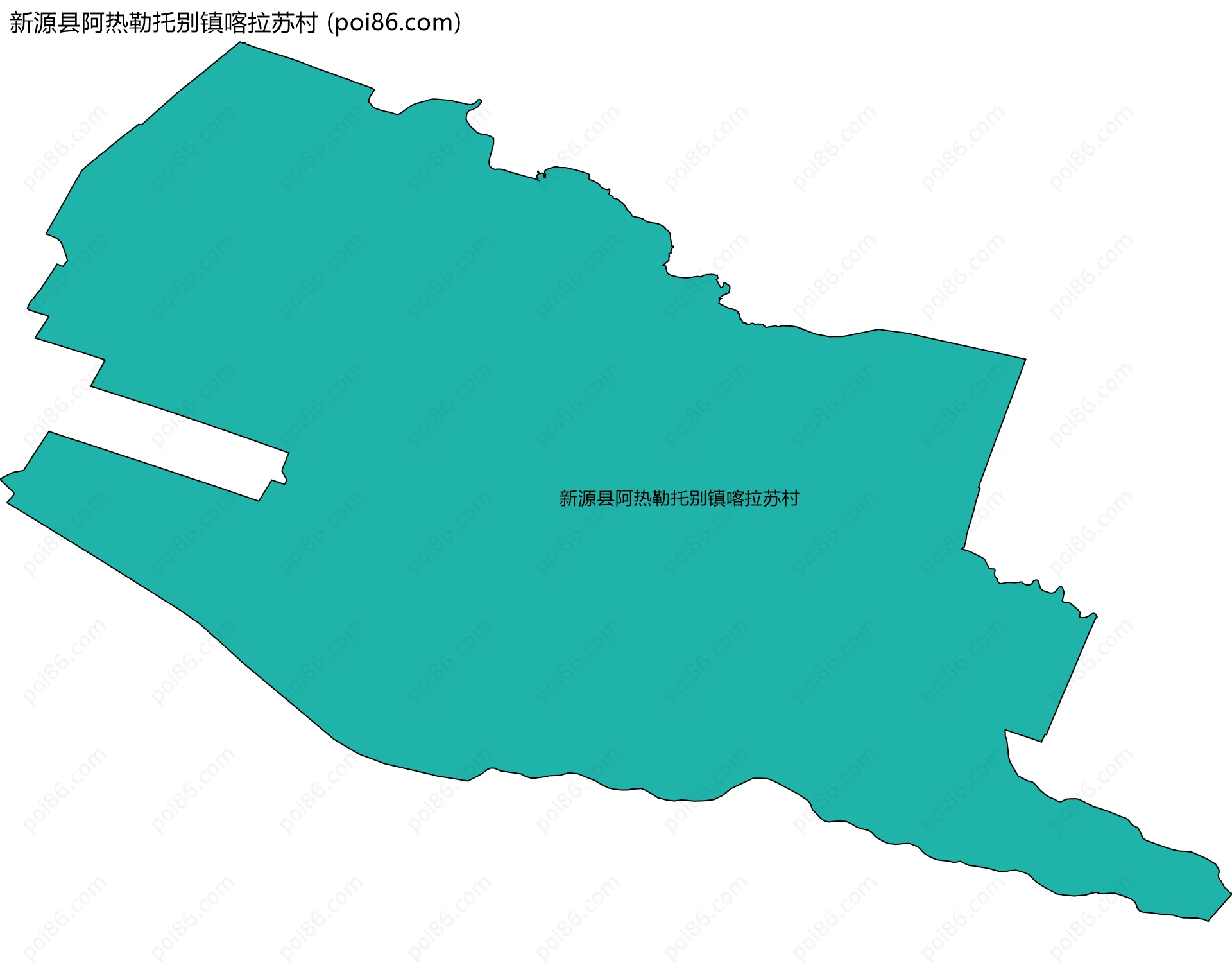 新源县阿热勒托别镇喀拉苏村边界地图