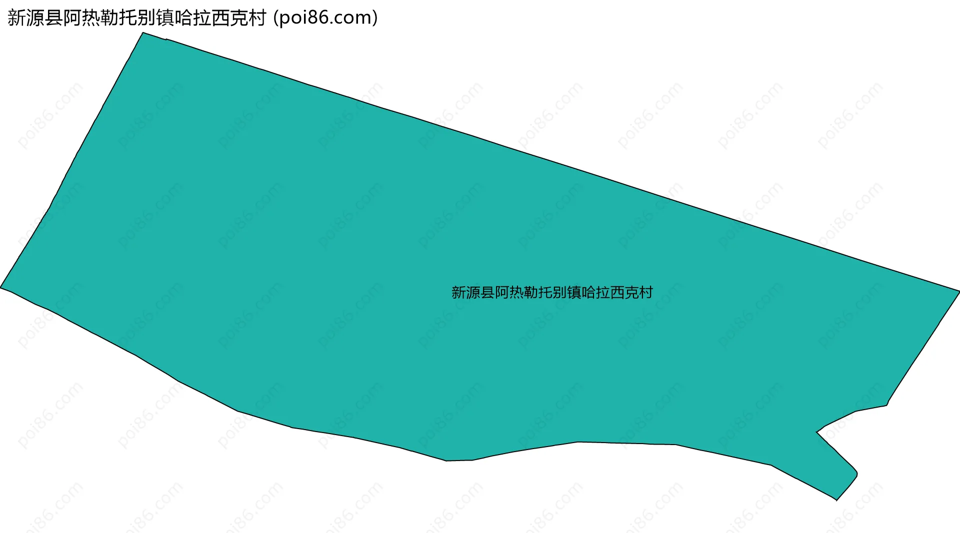 新源县阿热勒托别镇哈拉西克村边界地图
