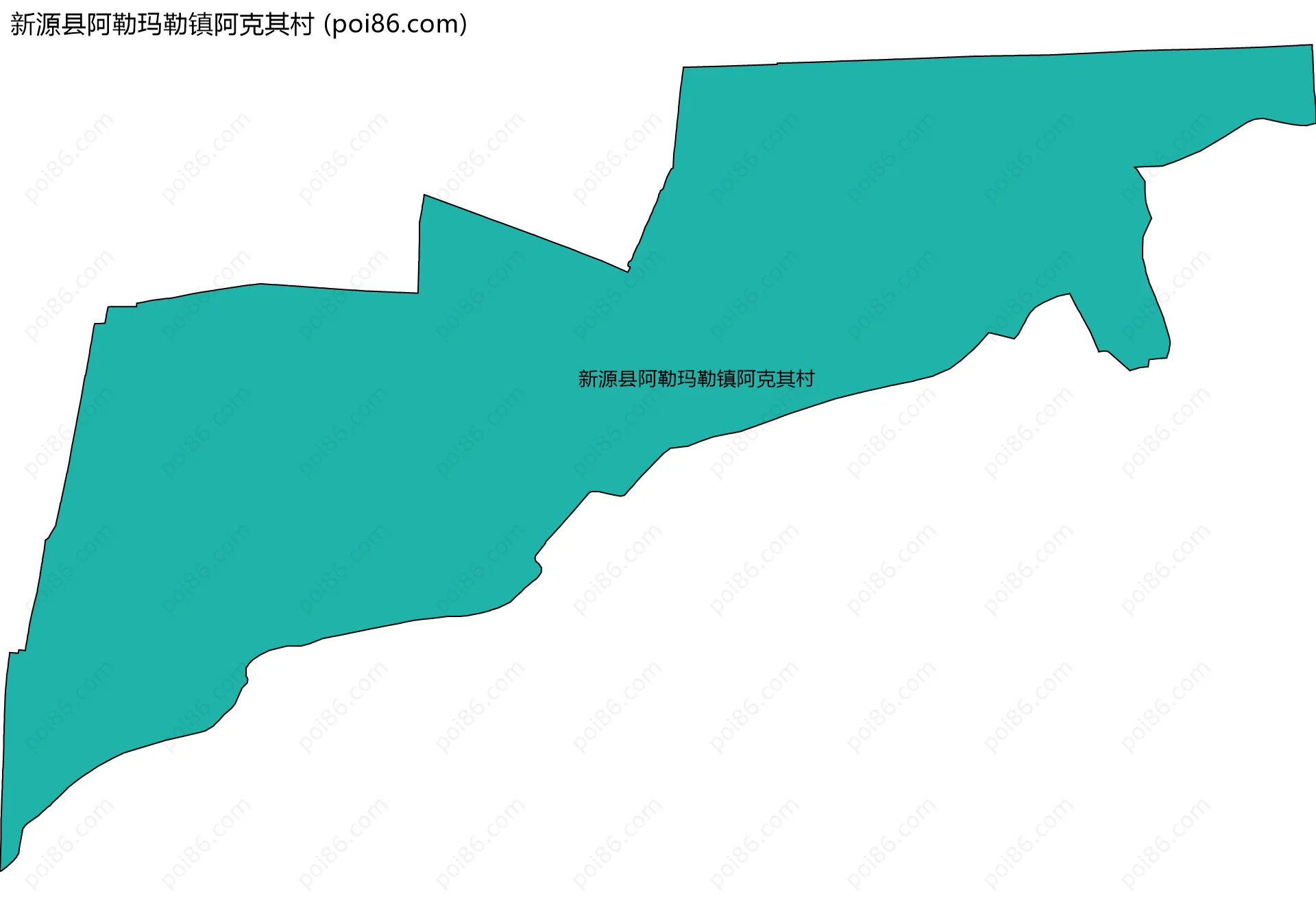 新源县阿勒玛勒镇阿克其村边界地图