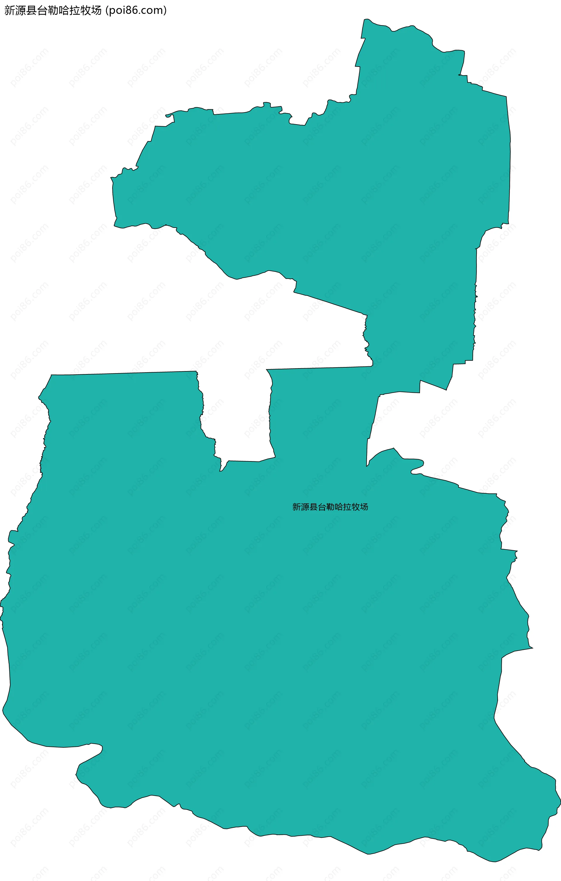 新源县台勒哈拉牧场边界地图