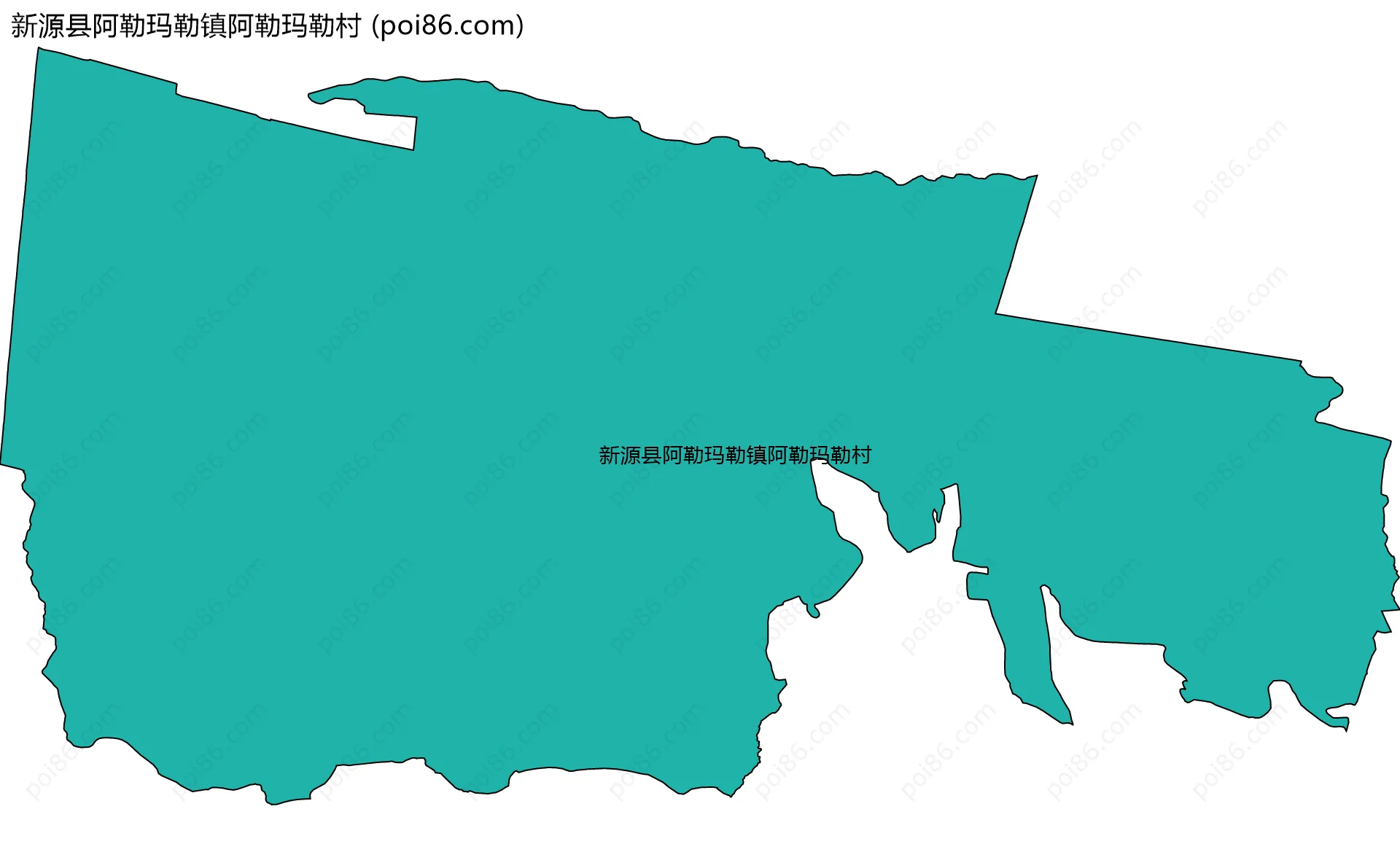 新源县阿勒玛勒镇阿勒玛勒村边界地图