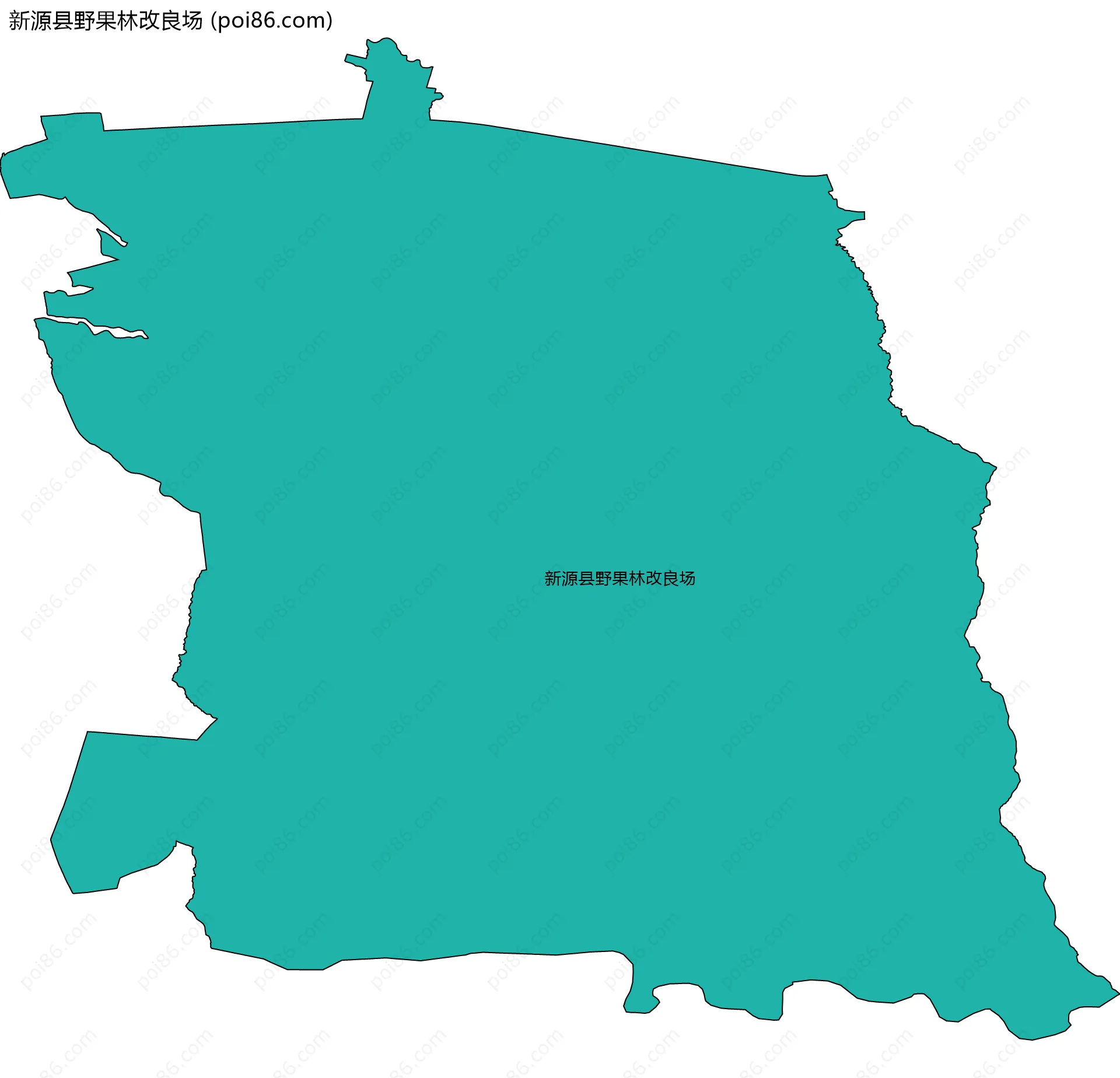 新源县野果林改良场边界地图
