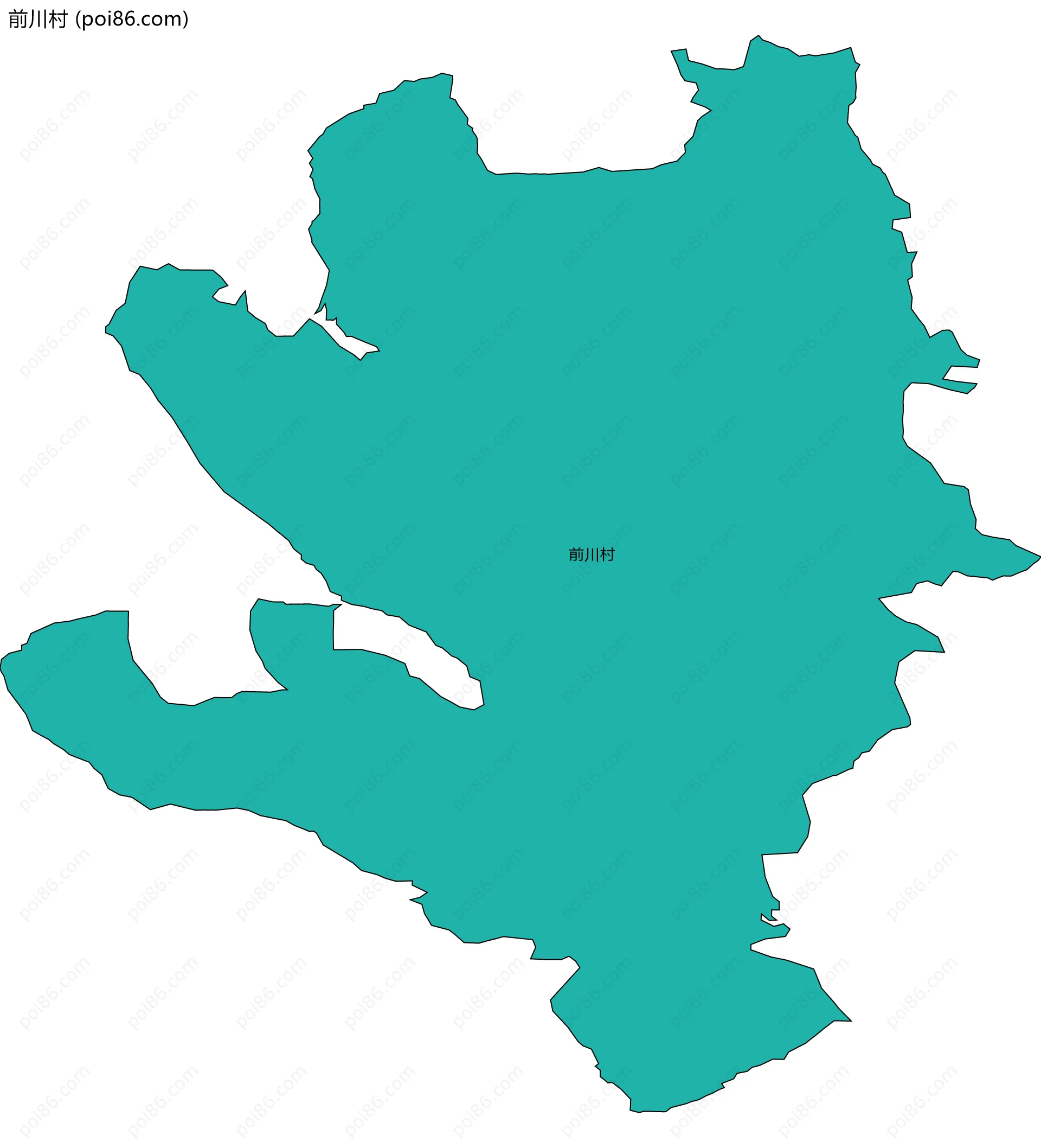 前川村边界地图