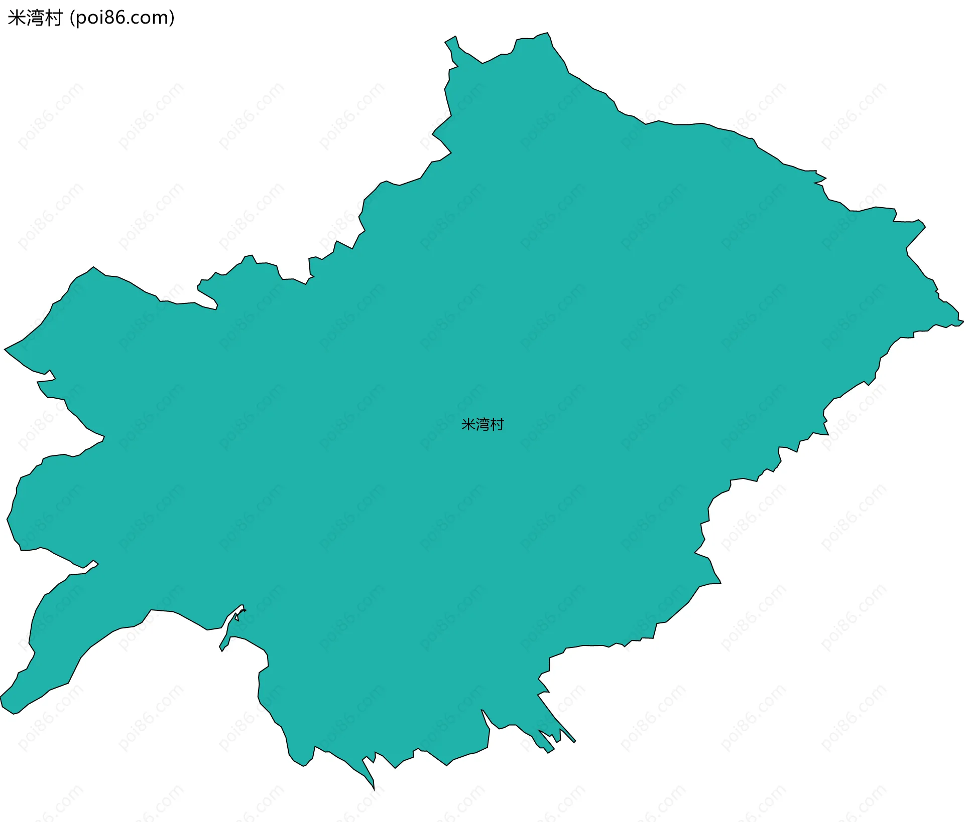 米湾村边界地图