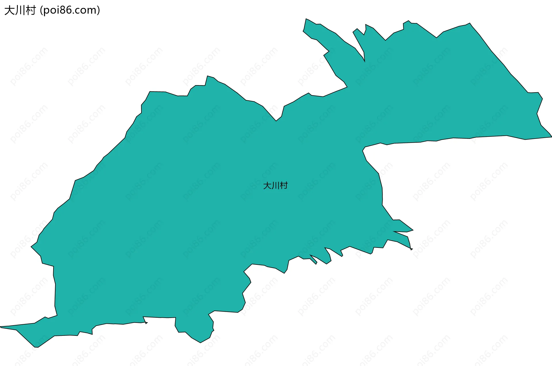 大川村边界地图