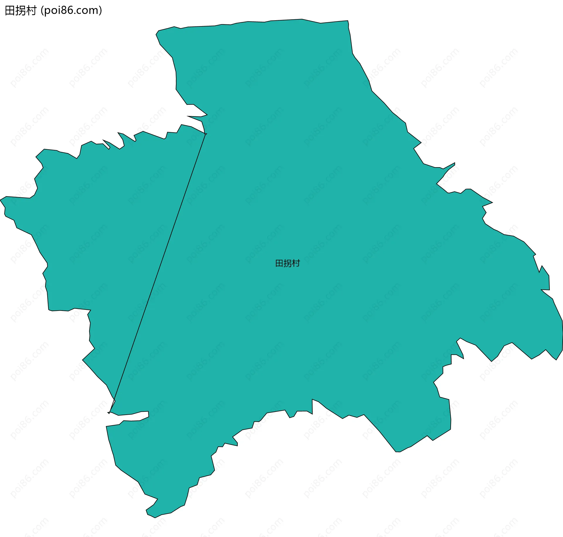 田拐村边界地图