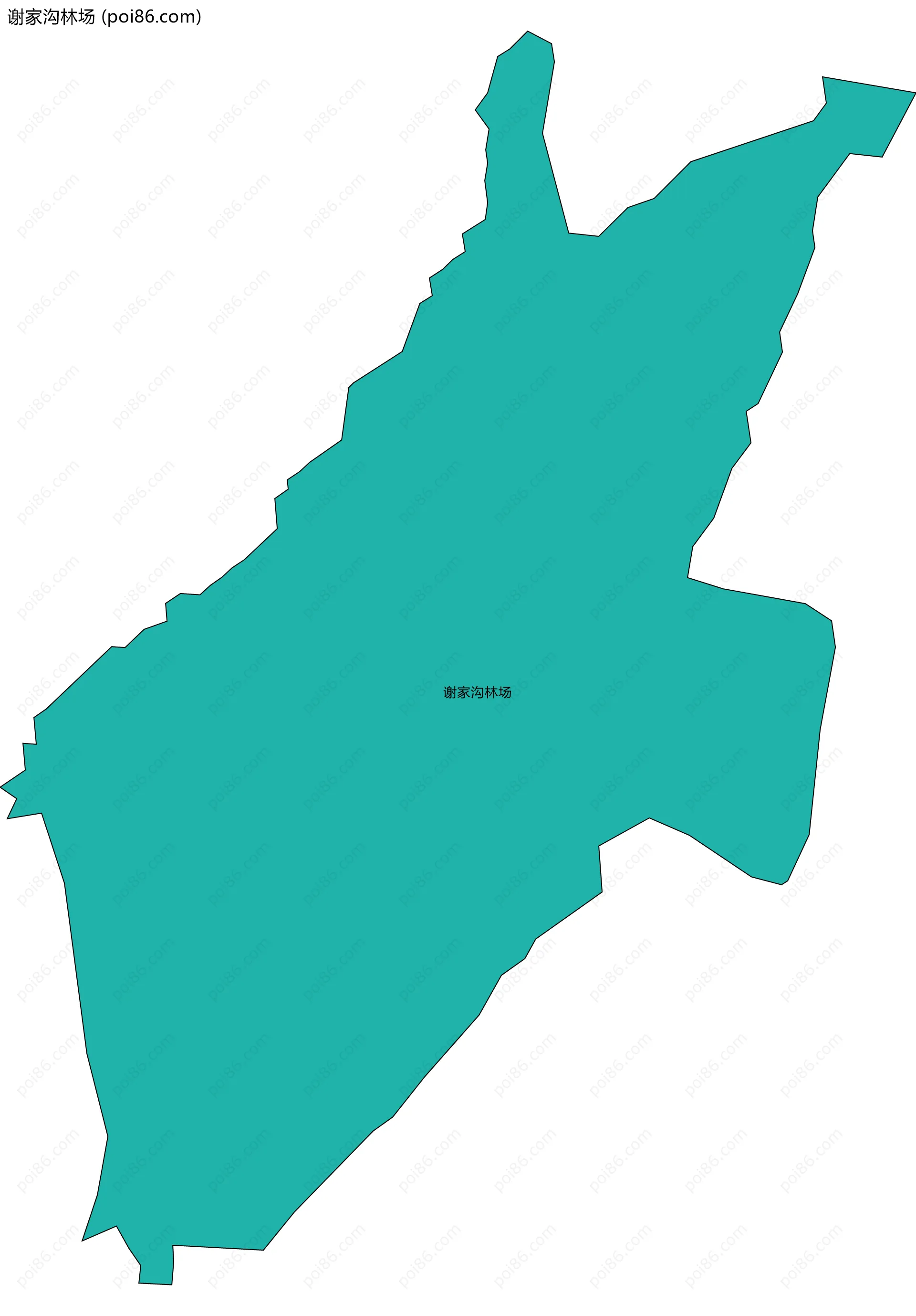谢家沟林场边界地图
