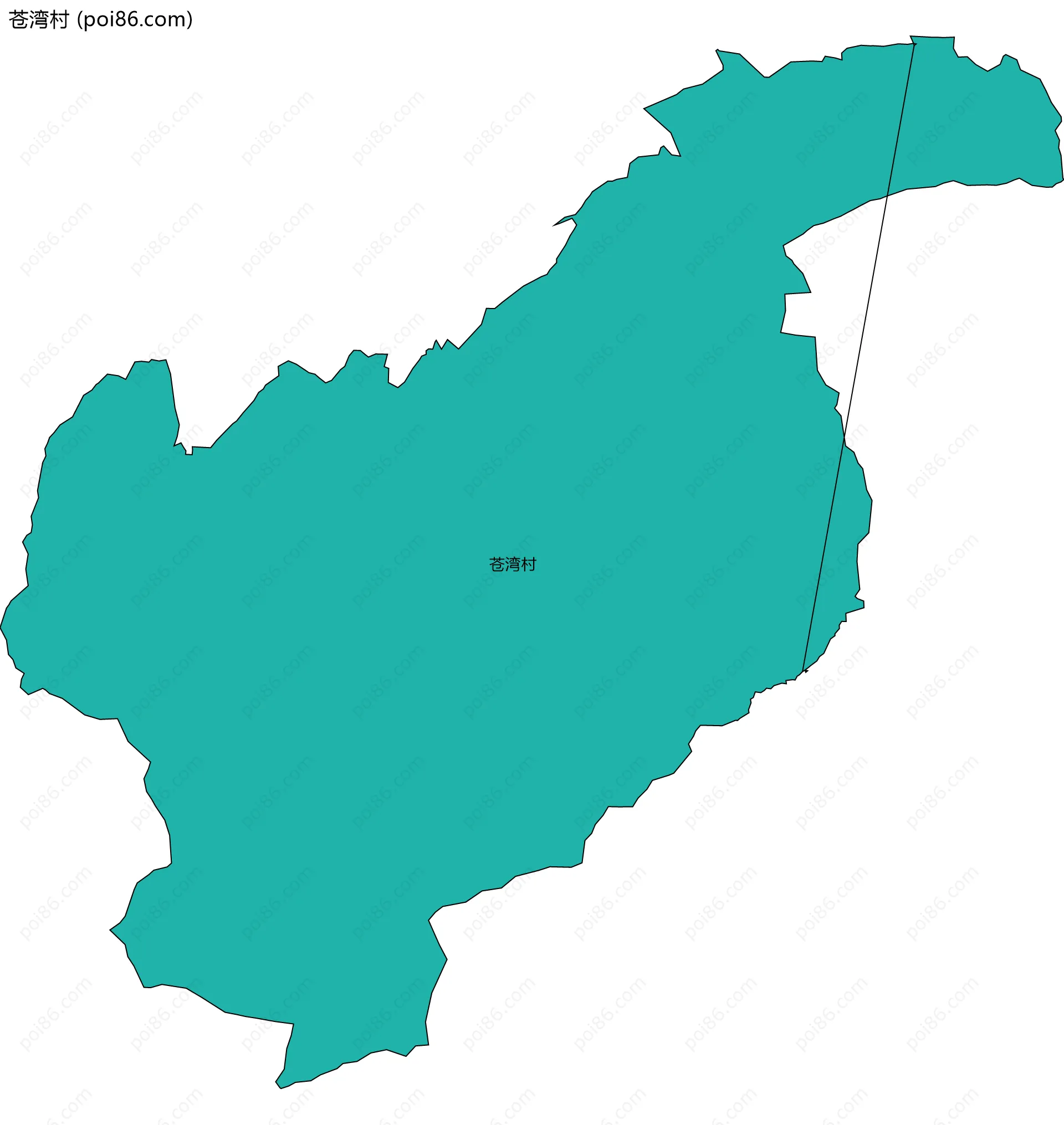 苍湾村边界地图