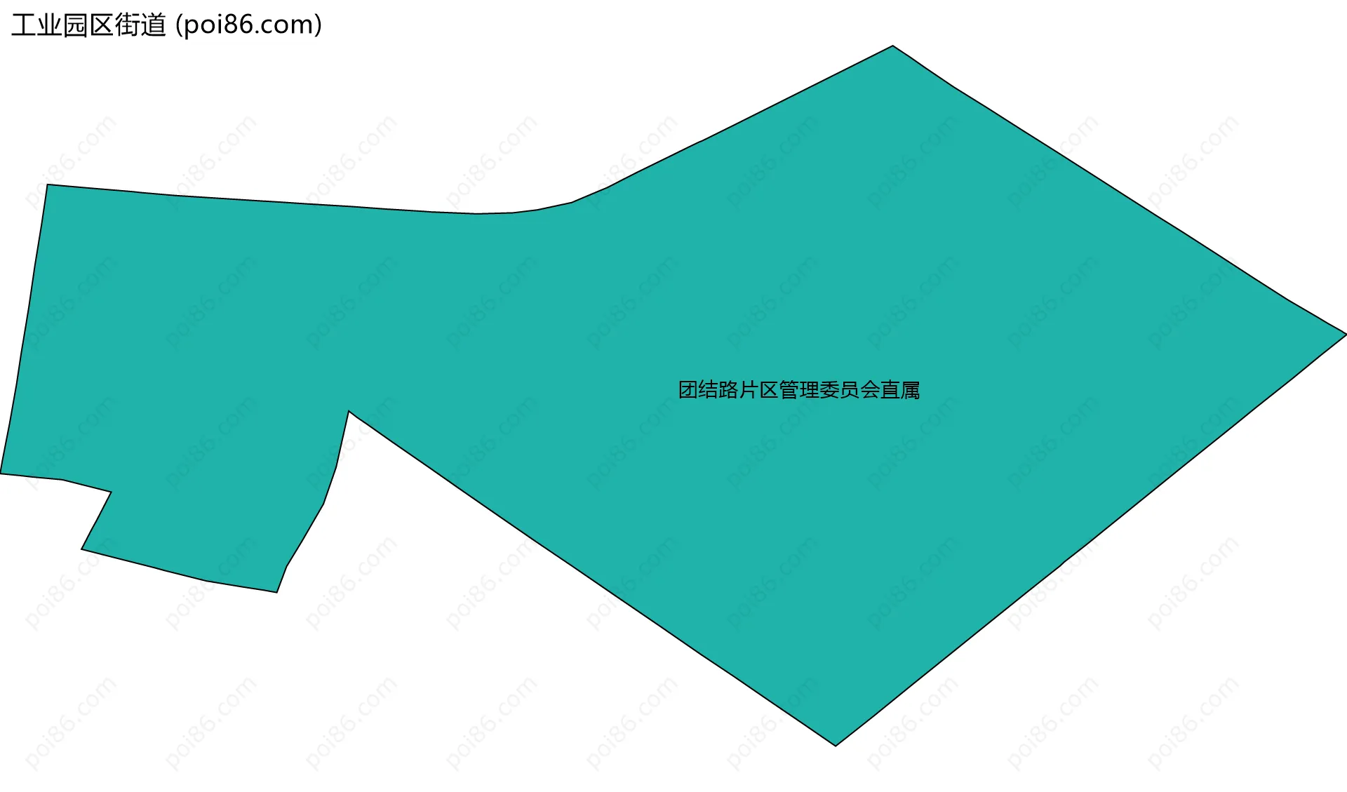工业园区街道边界地图(五级行政区划)