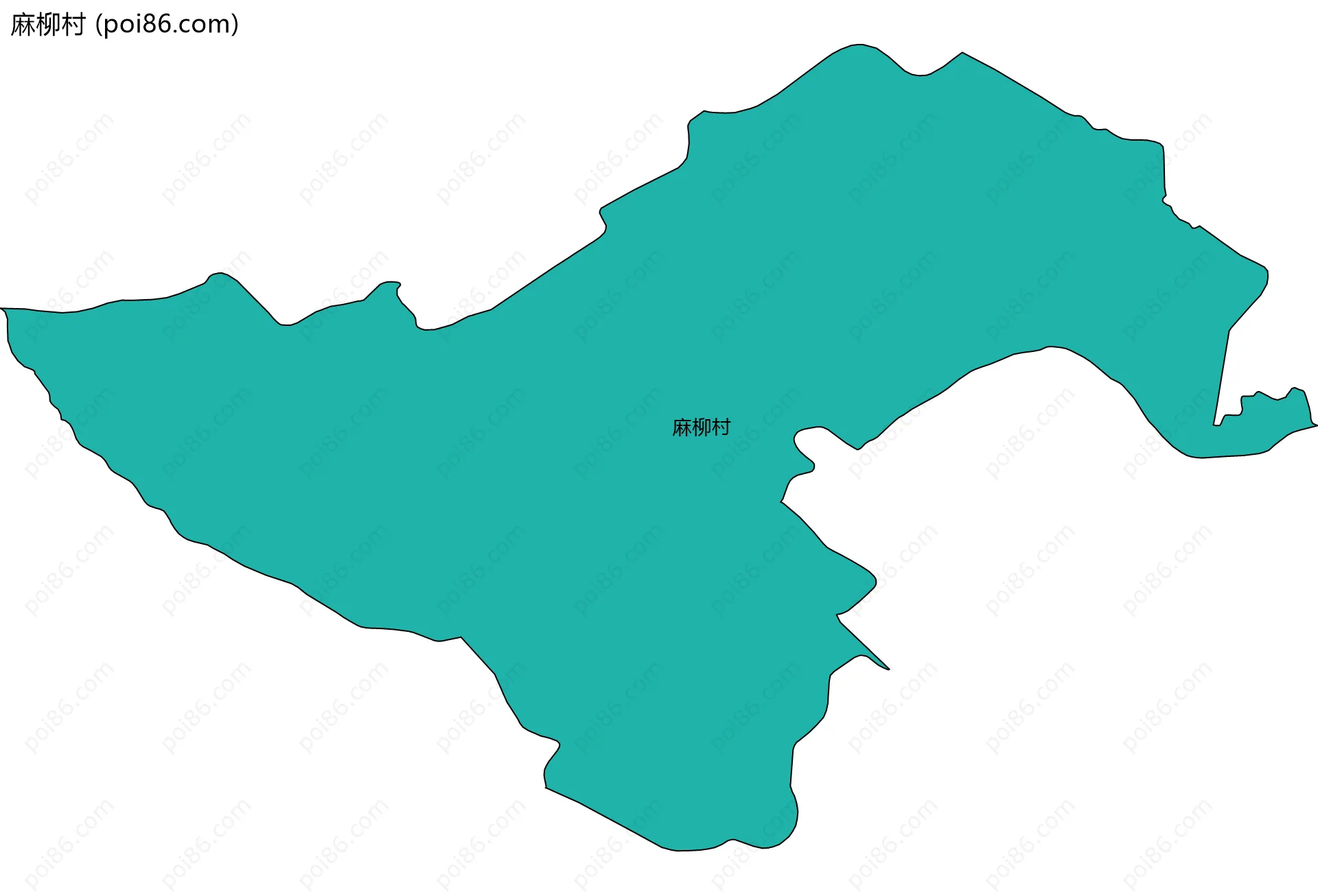 麻柳村边界地图