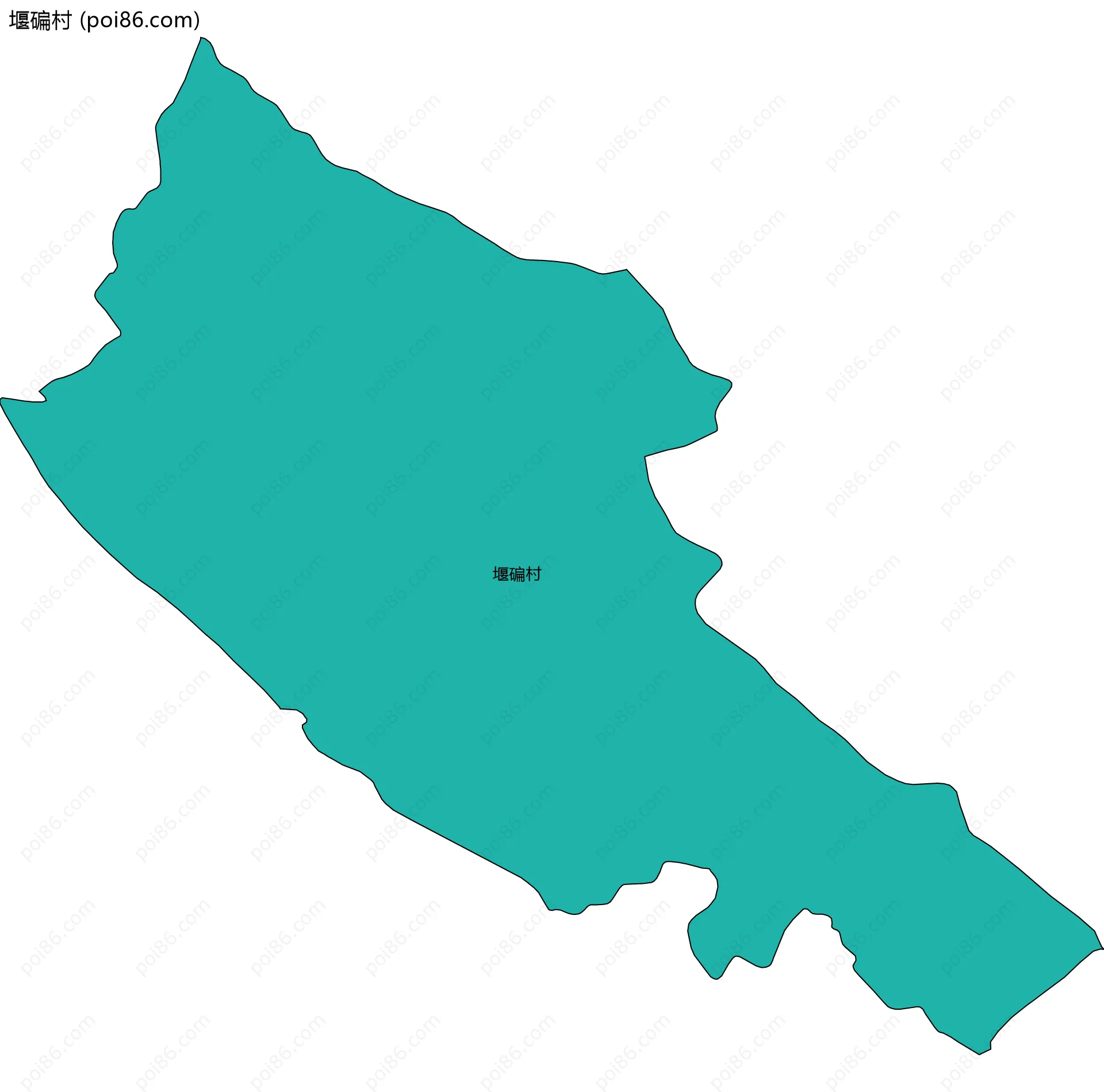 堰碥村边界地图