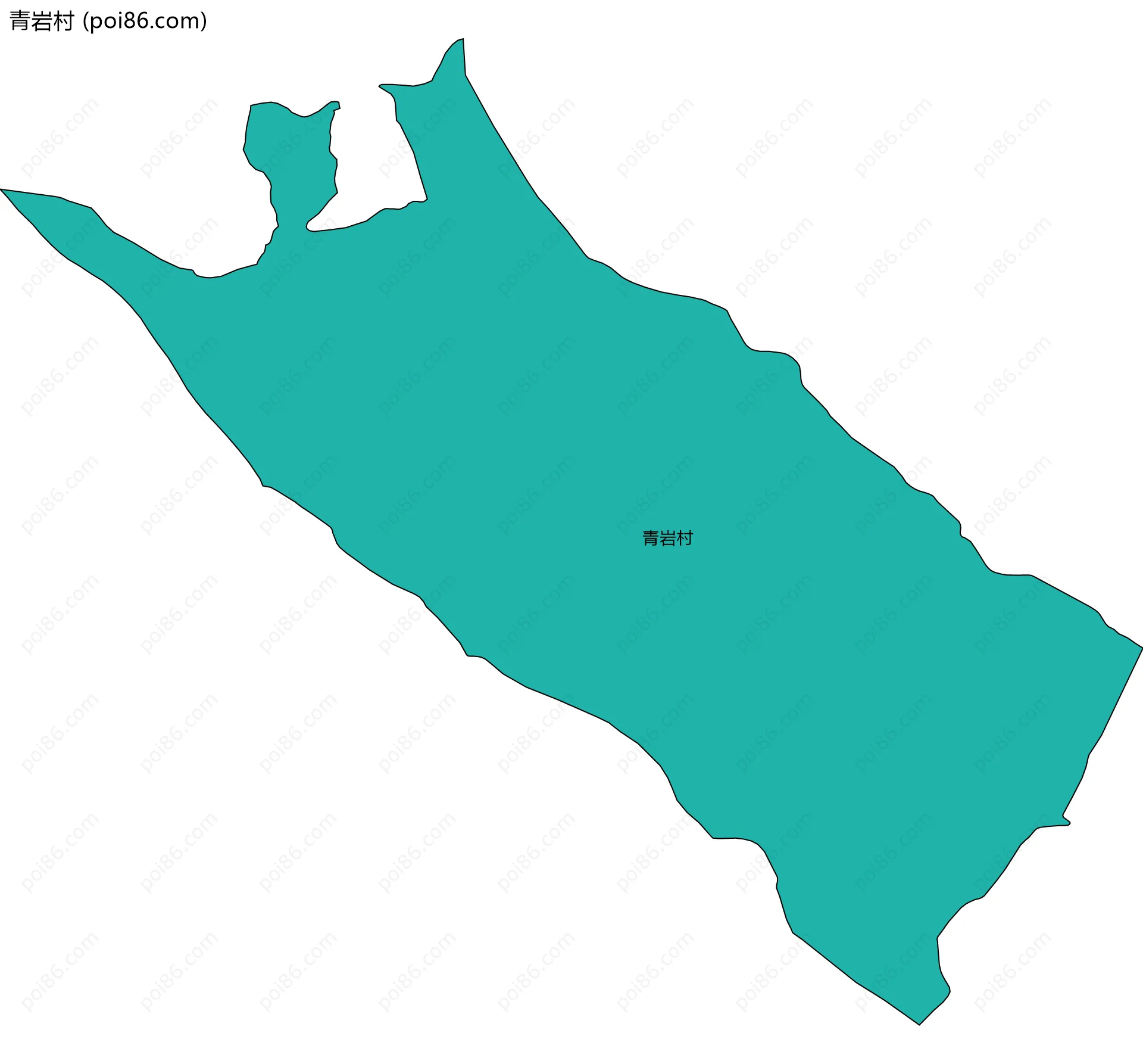 青岩村边界地图