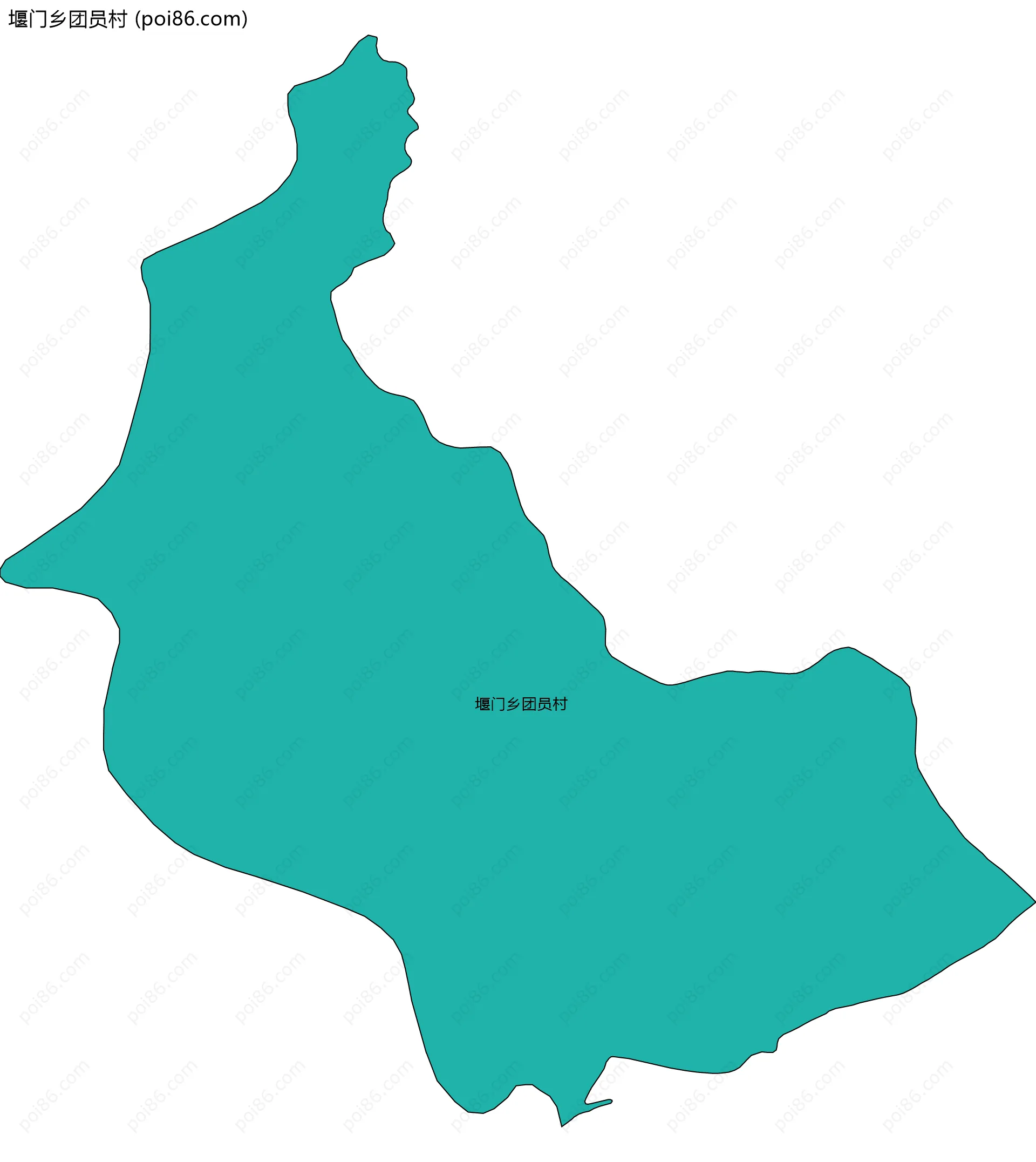 堰门乡团员村边界地图