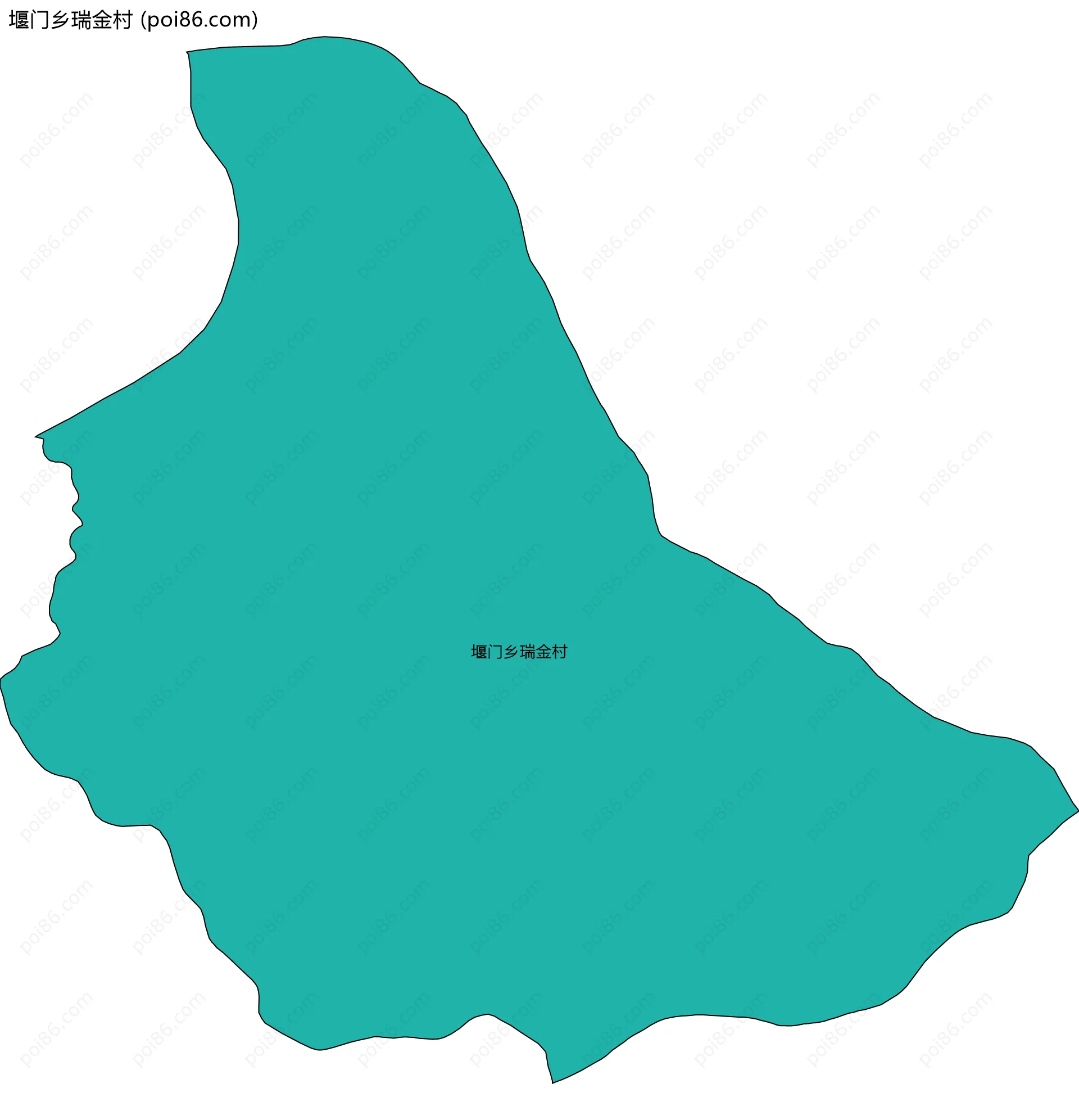 堰门乡瑞金村边界地图