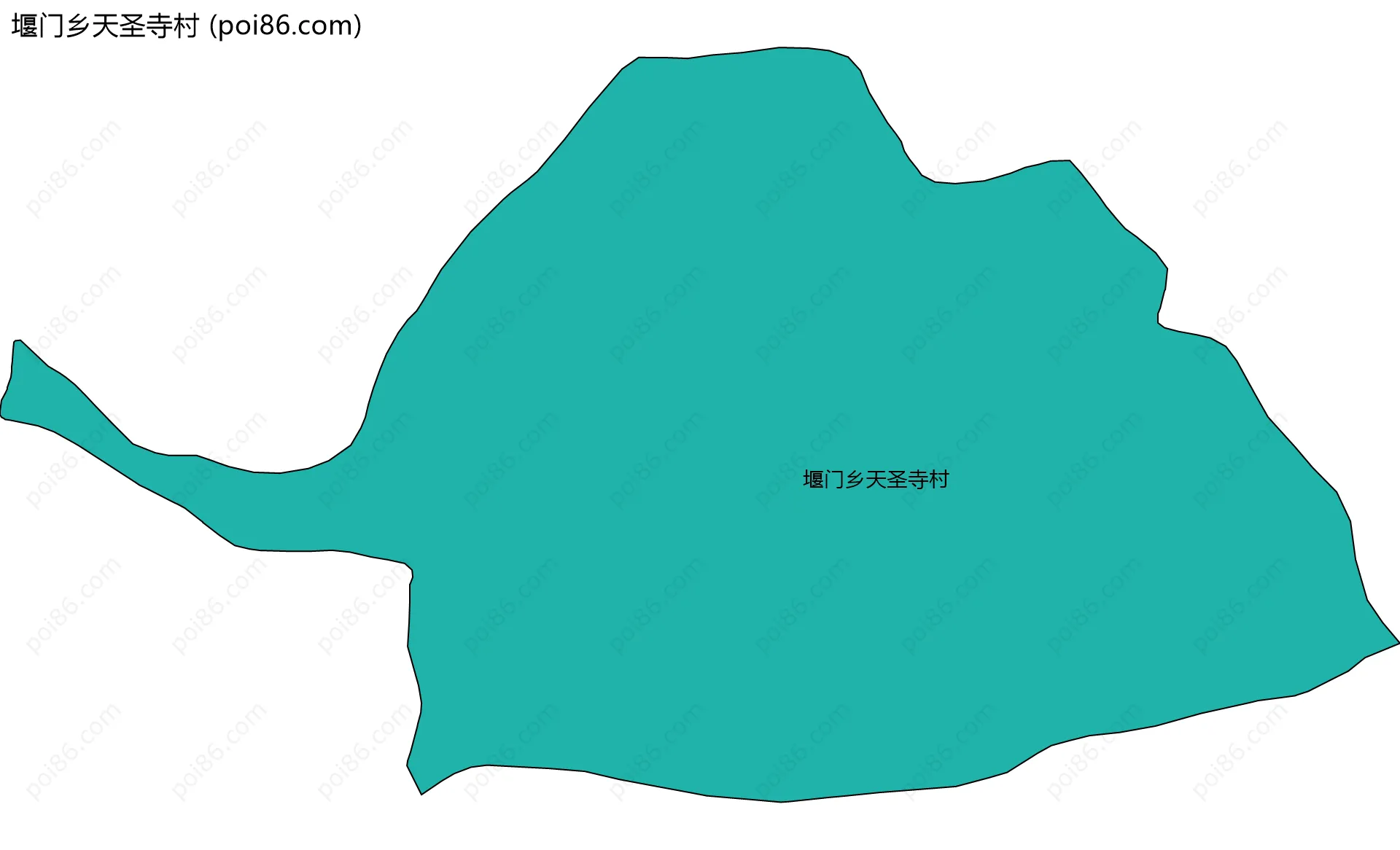堰门乡天圣寺村边界地图