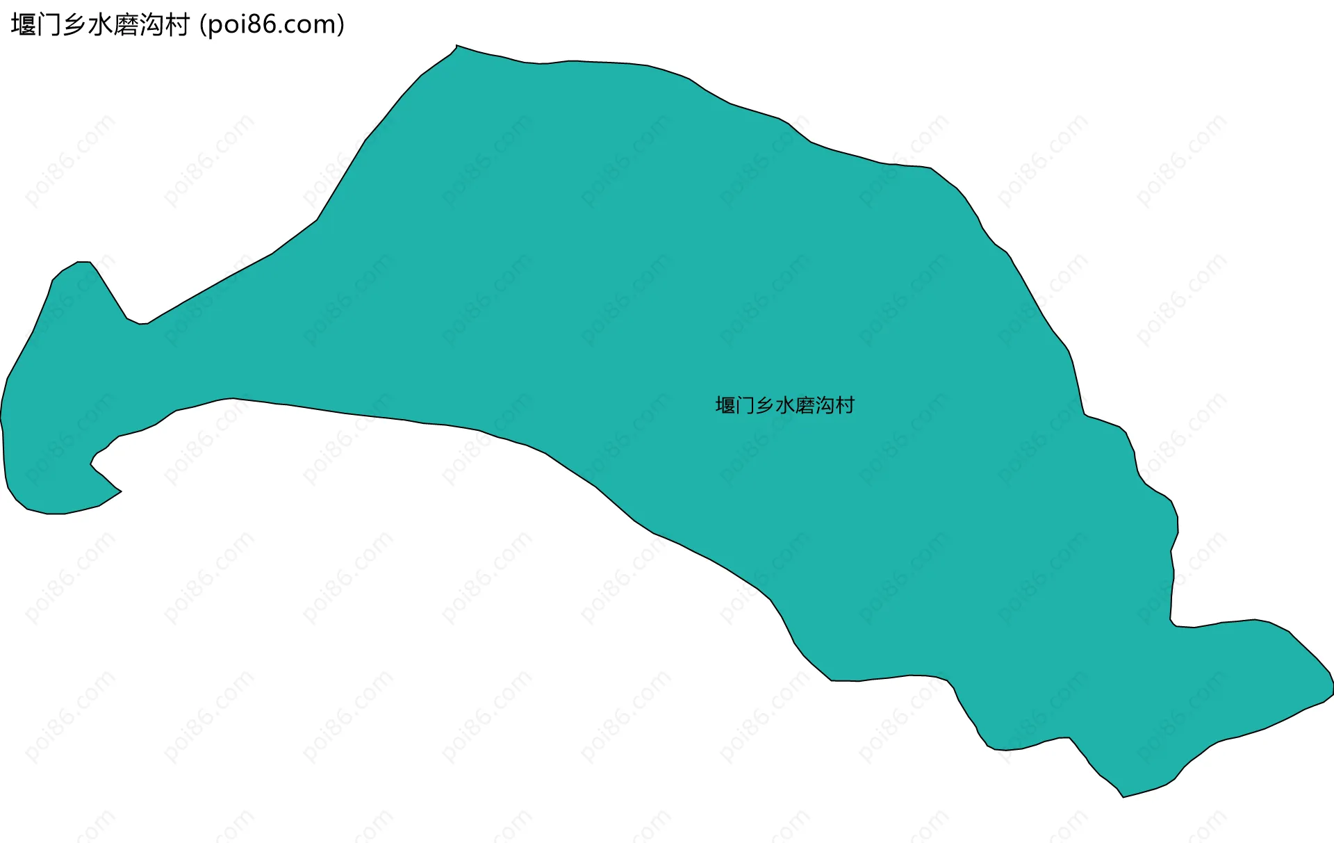 堰门乡水磨沟村边界地图