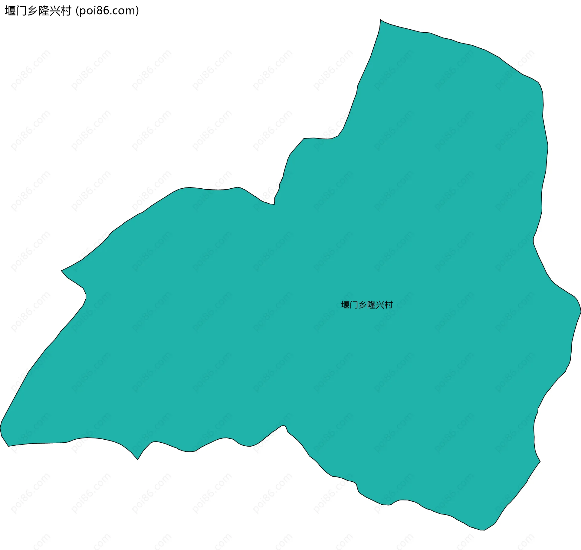 堰门乡隆兴村边界地图
