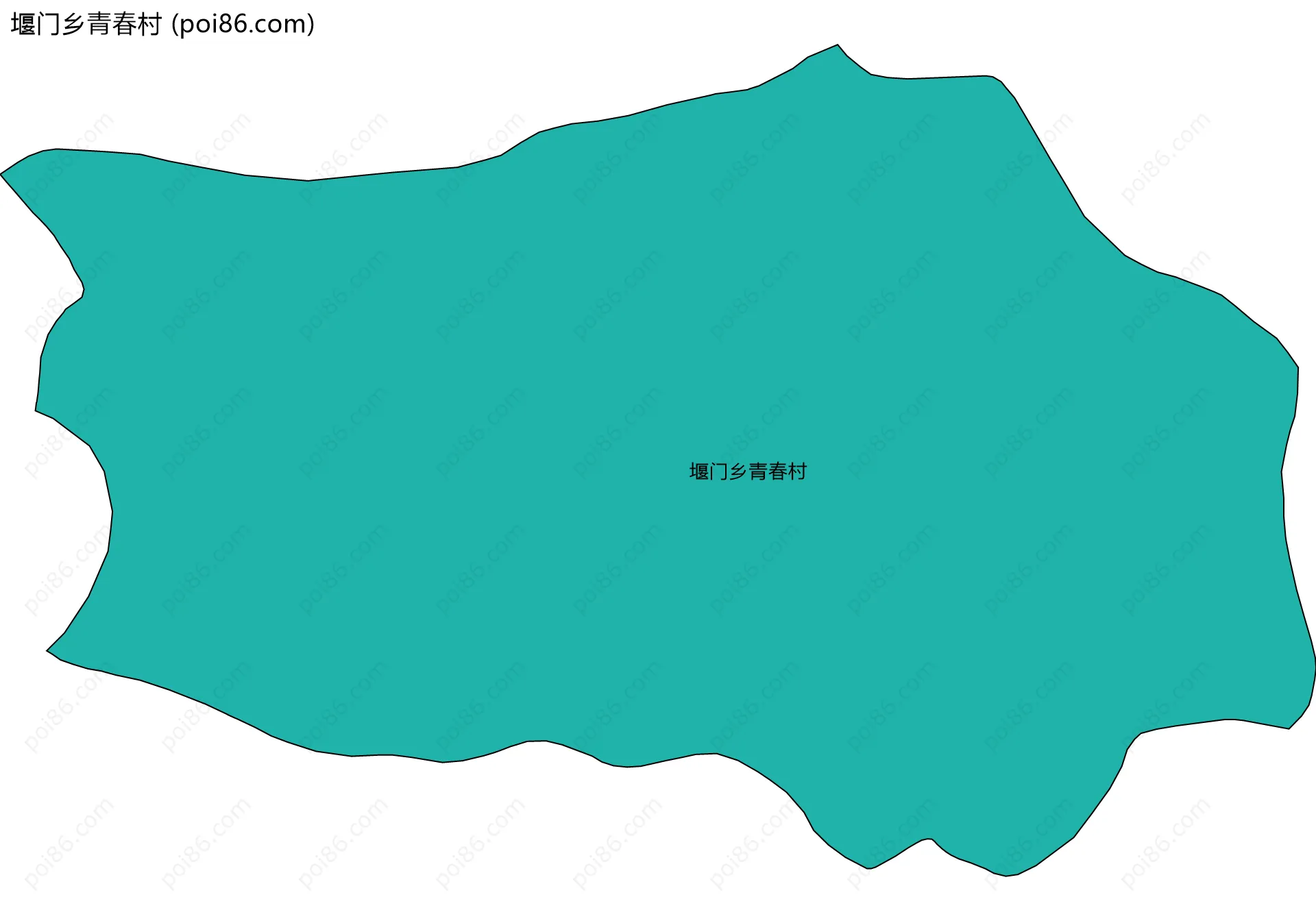 堰门乡青春村边界地图