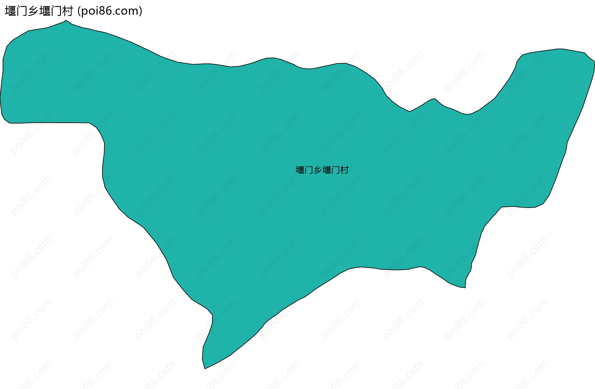 堰门乡堰门村边界地图