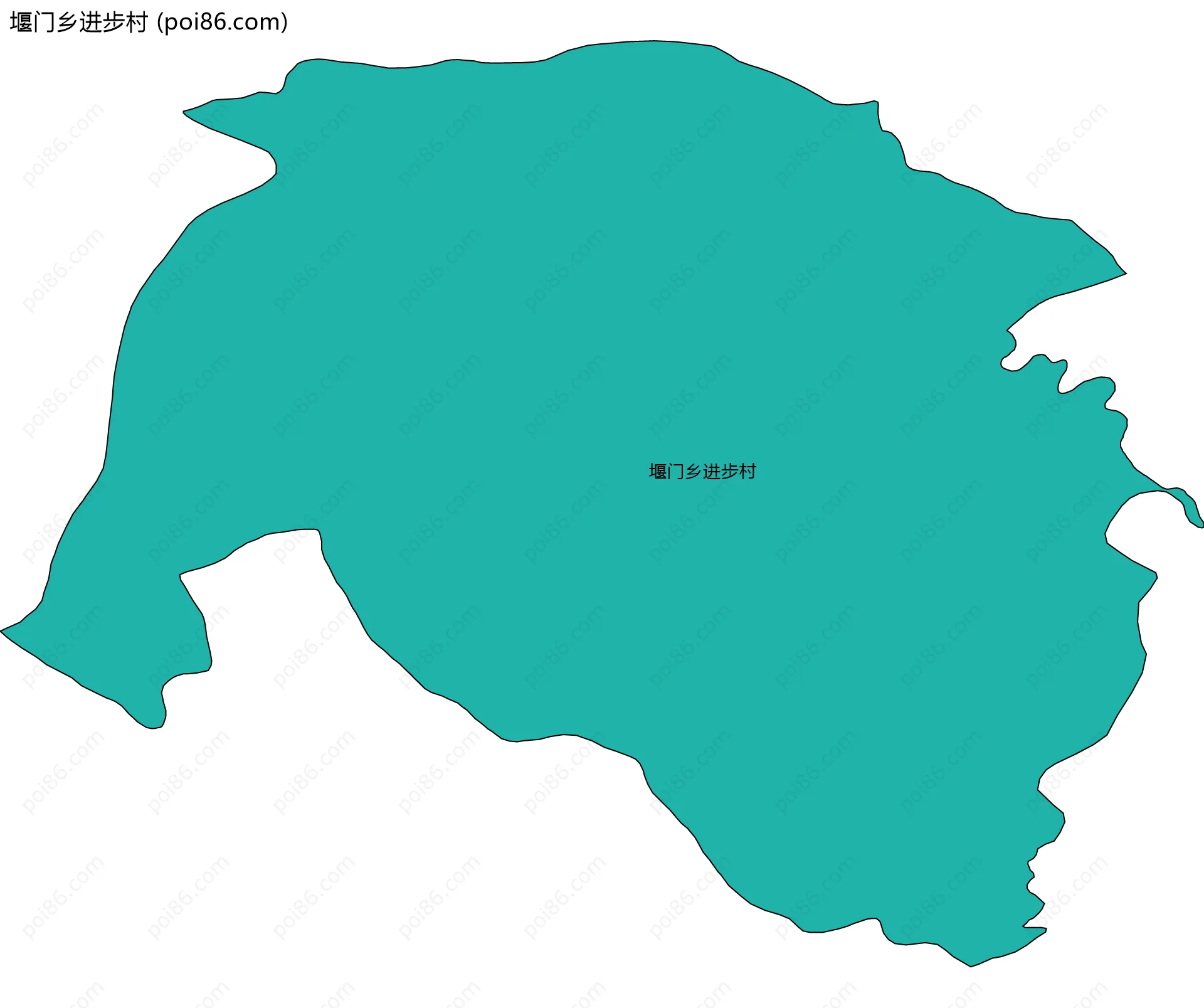 堰门乡进步村边界地图