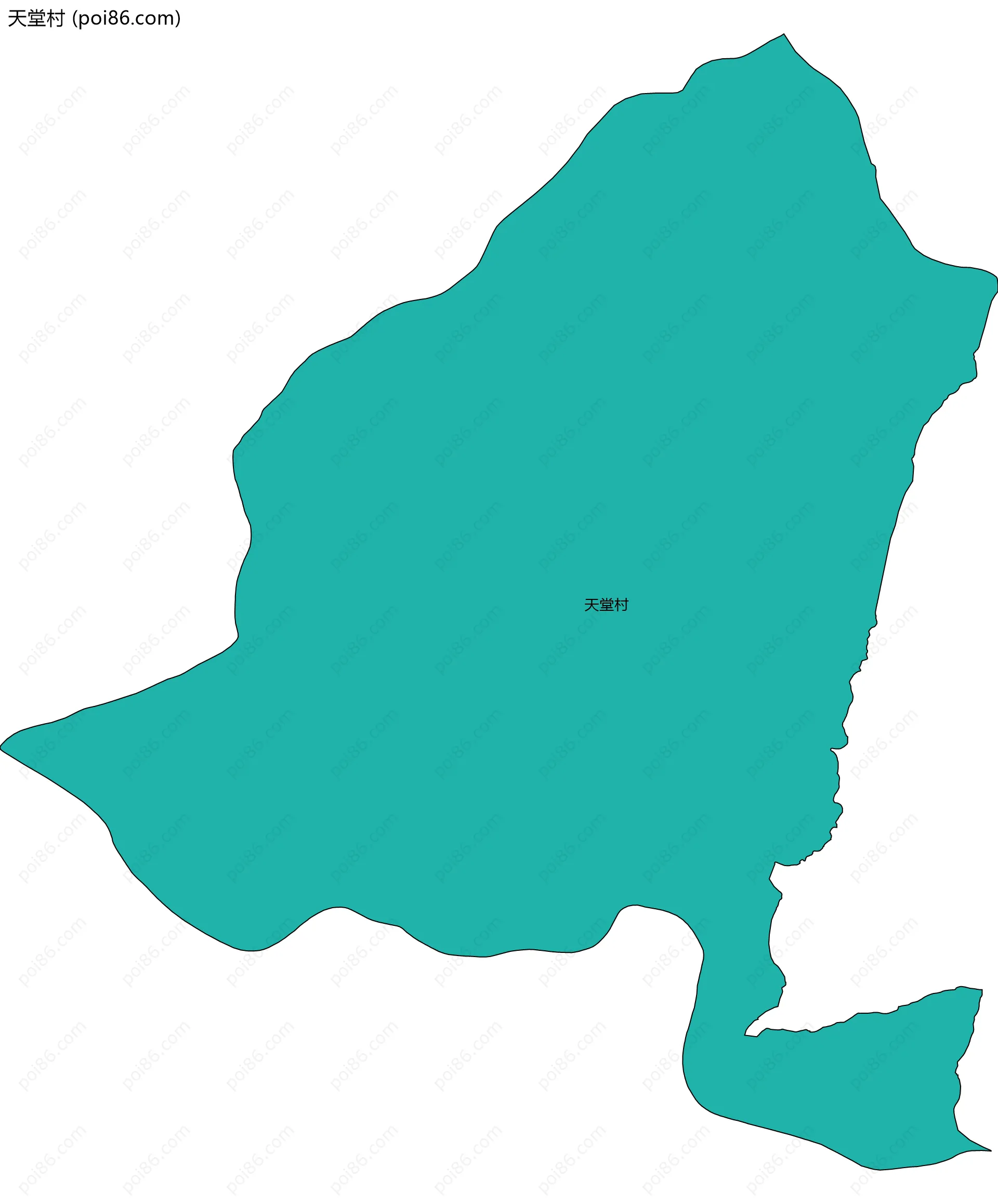 天堂村边界地图