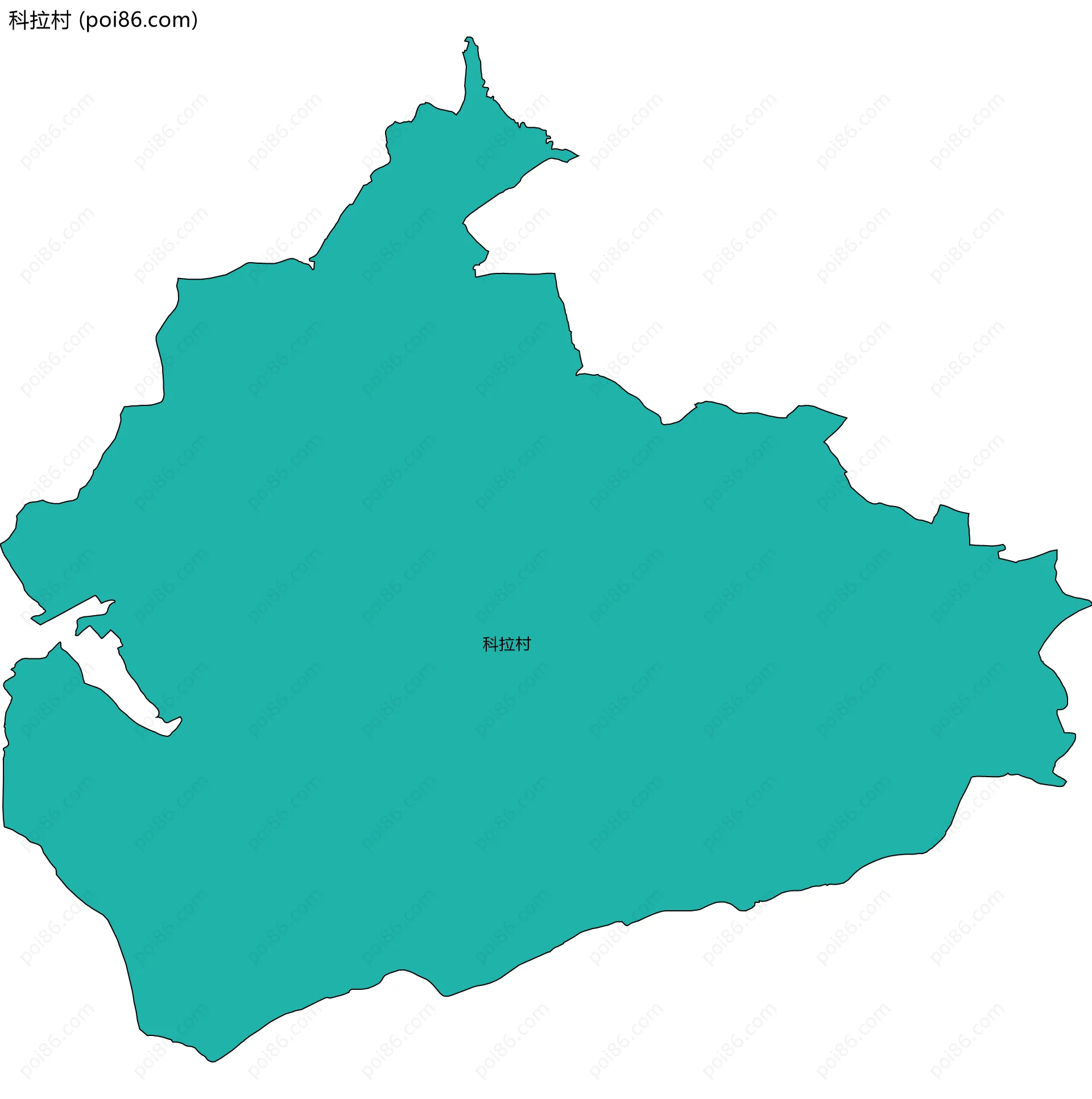 科拉村边界地图