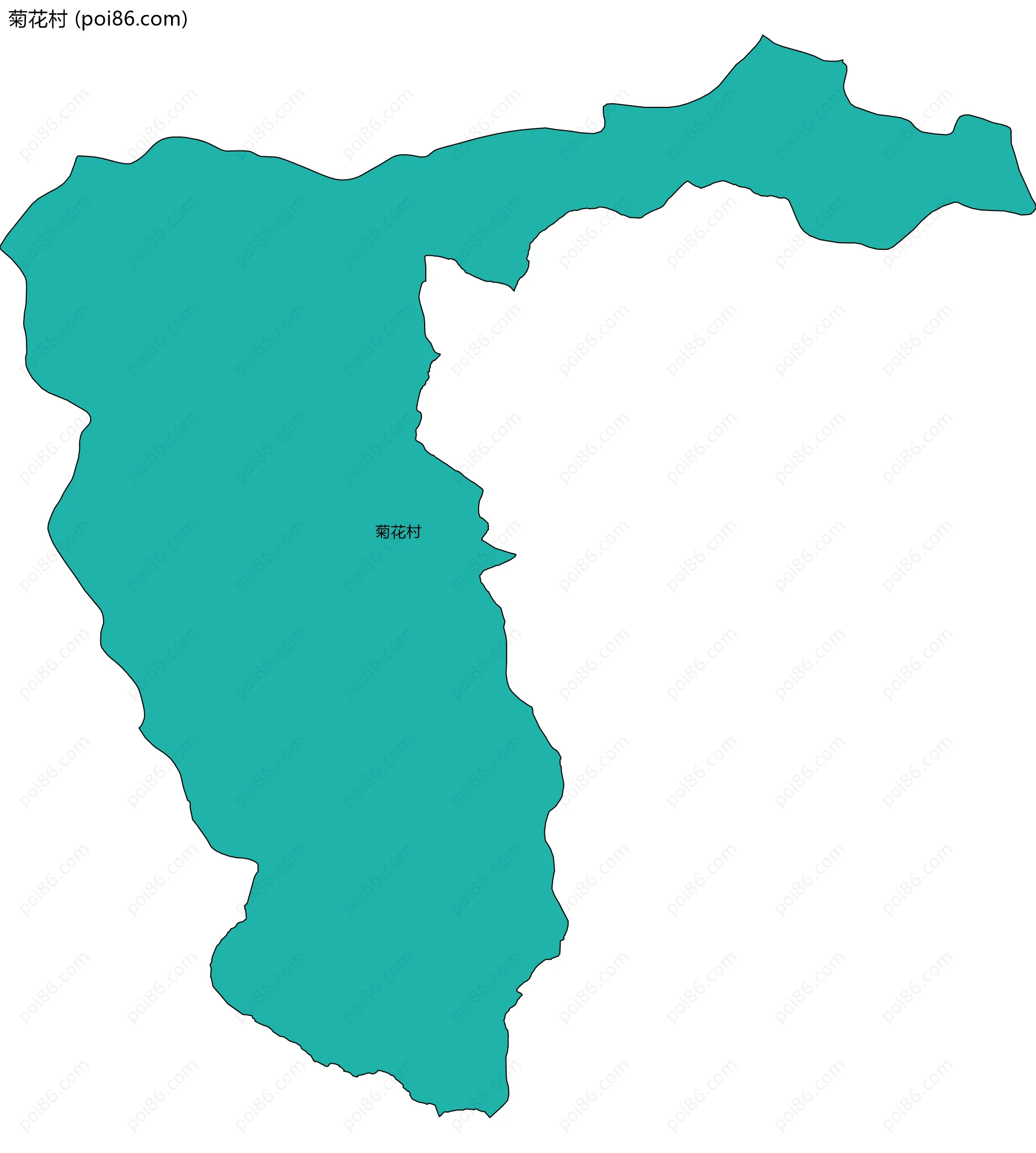 菊花村边界地图