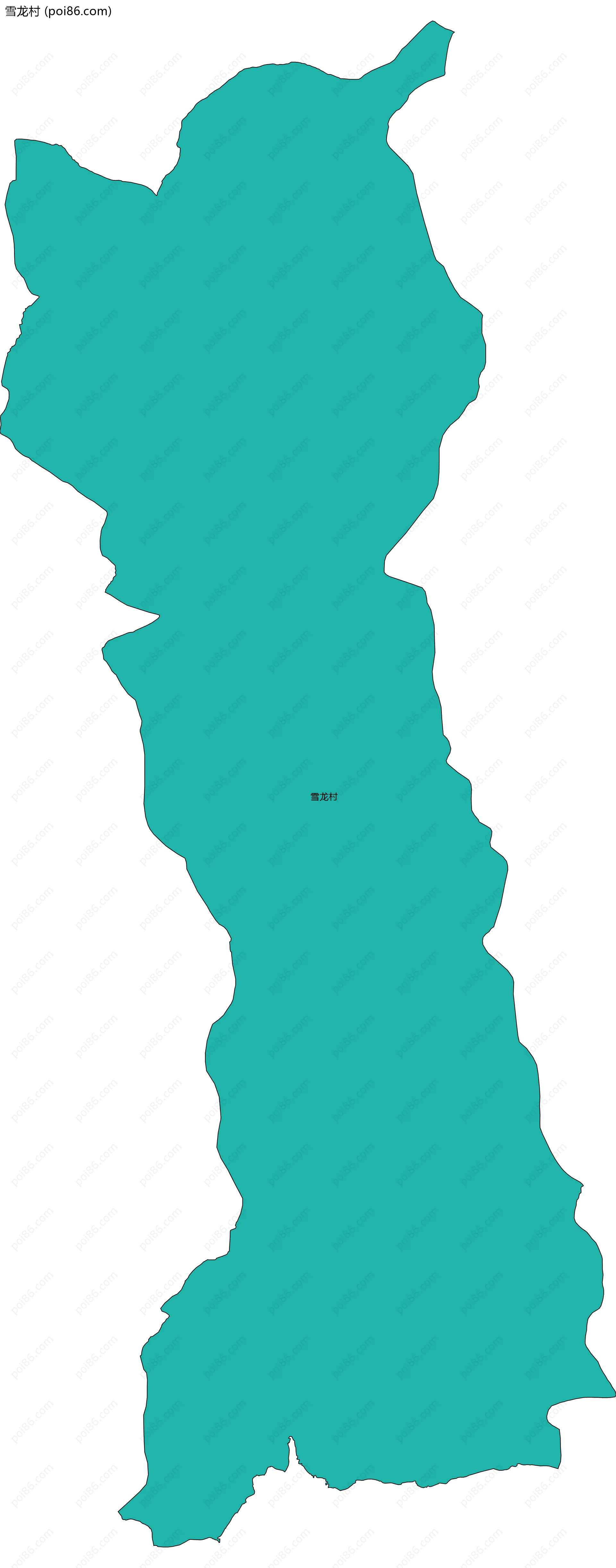 雪龙村边界地图