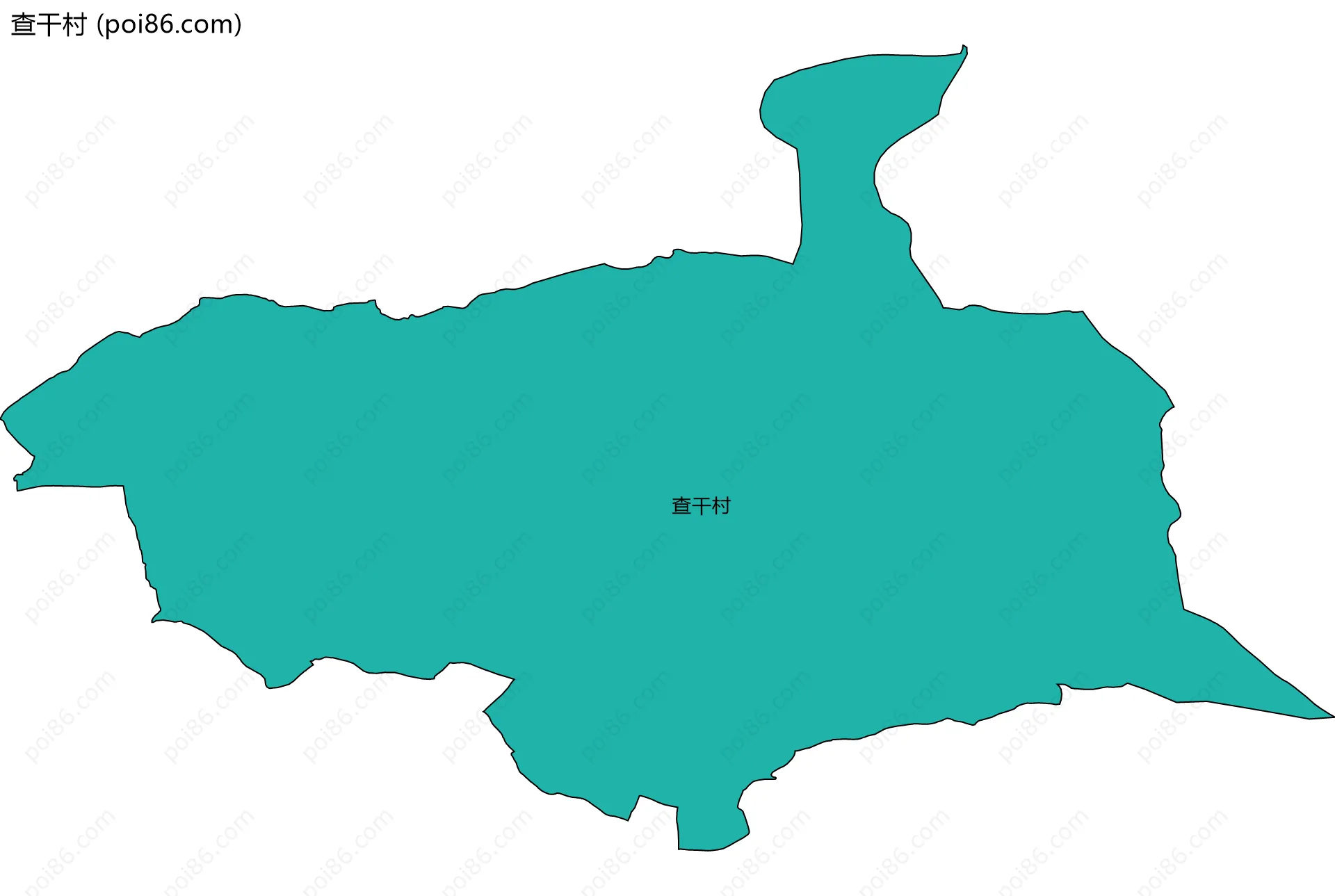 查干村边界地图