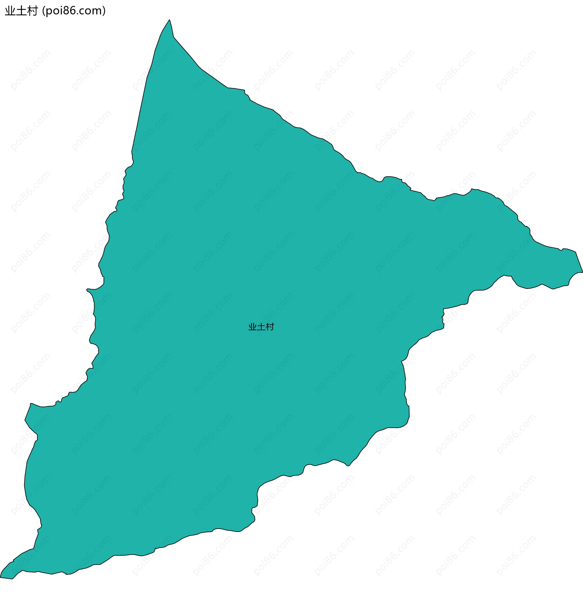 业土村边界地图