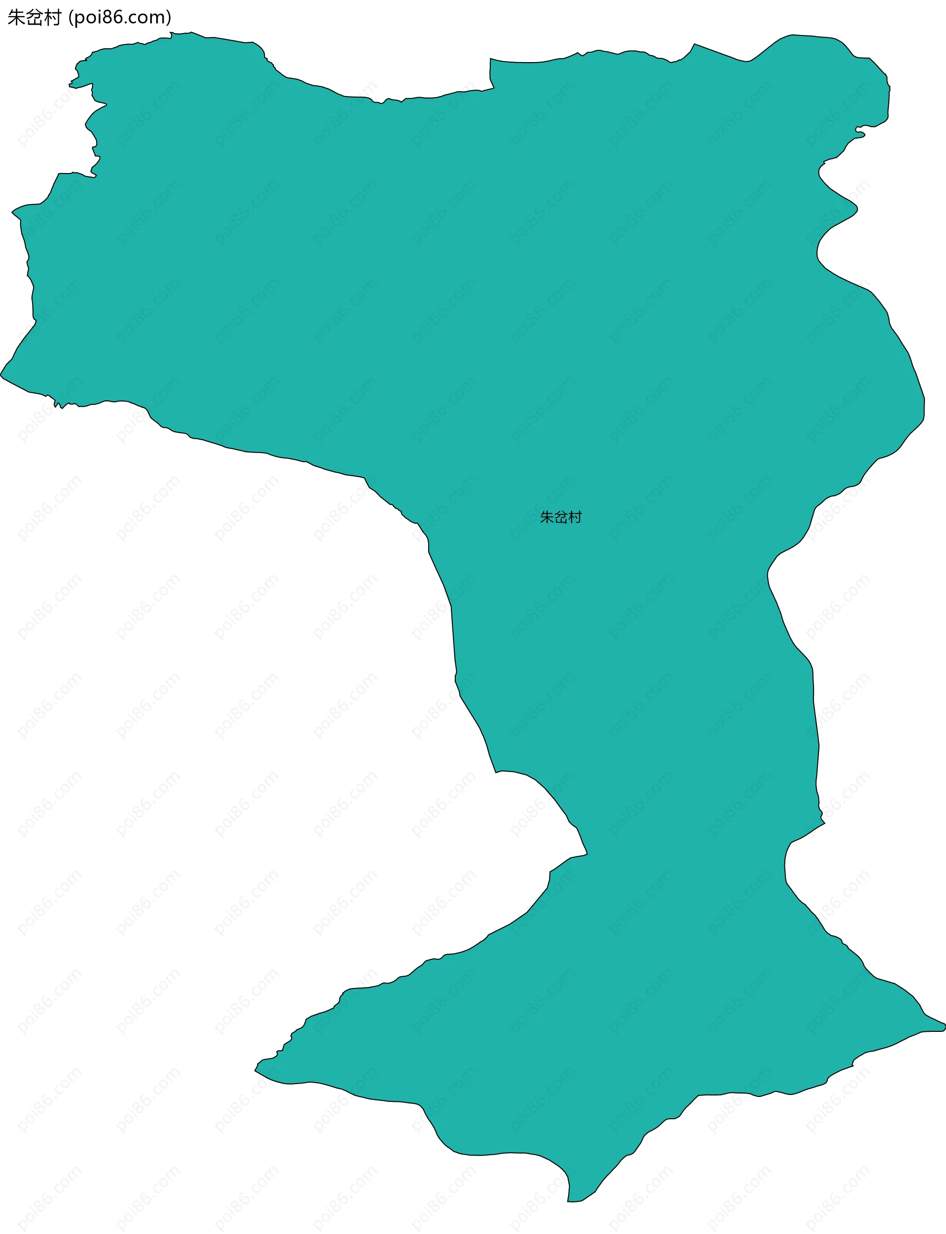 朱岔村边界地图