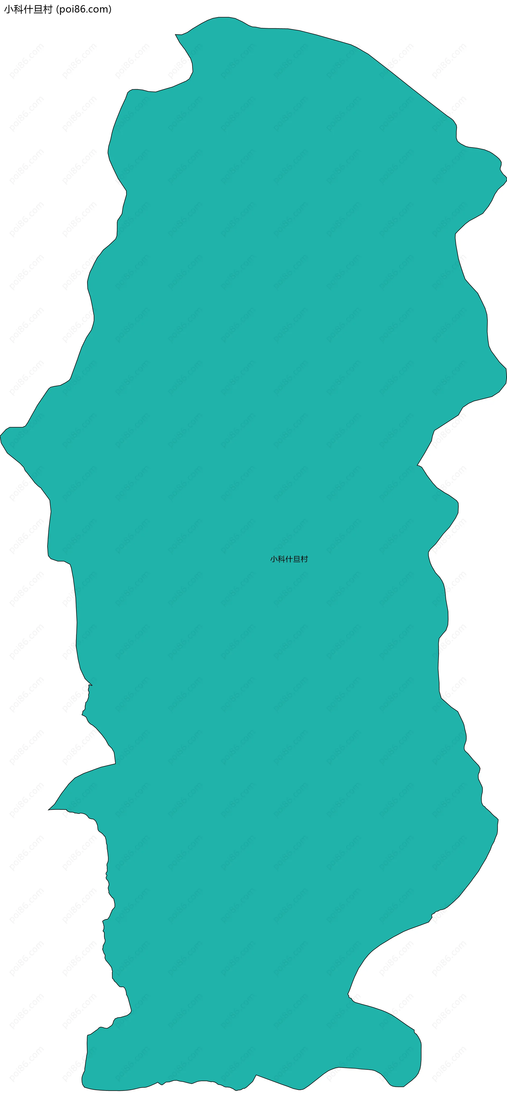 小科什旦村边界地图