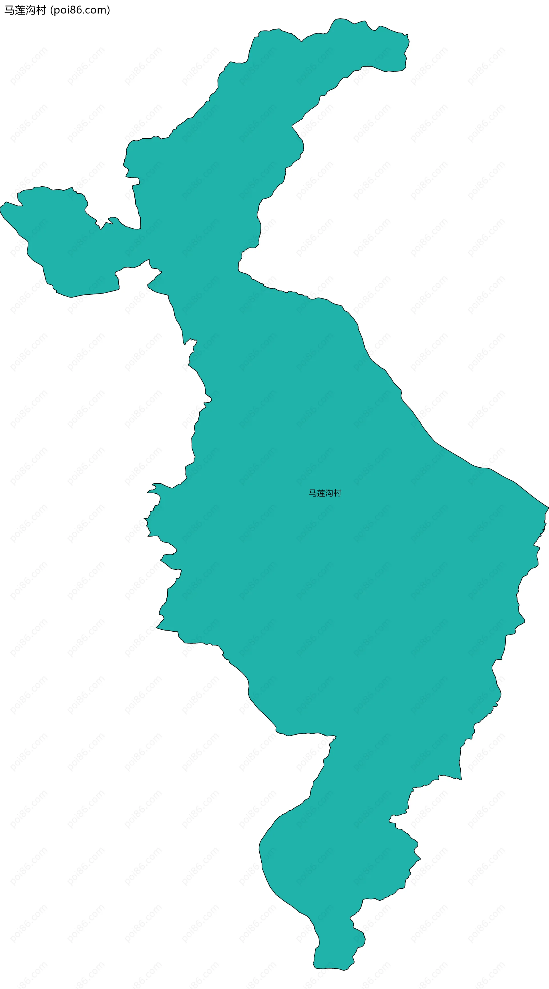 马莲沟村边界地图