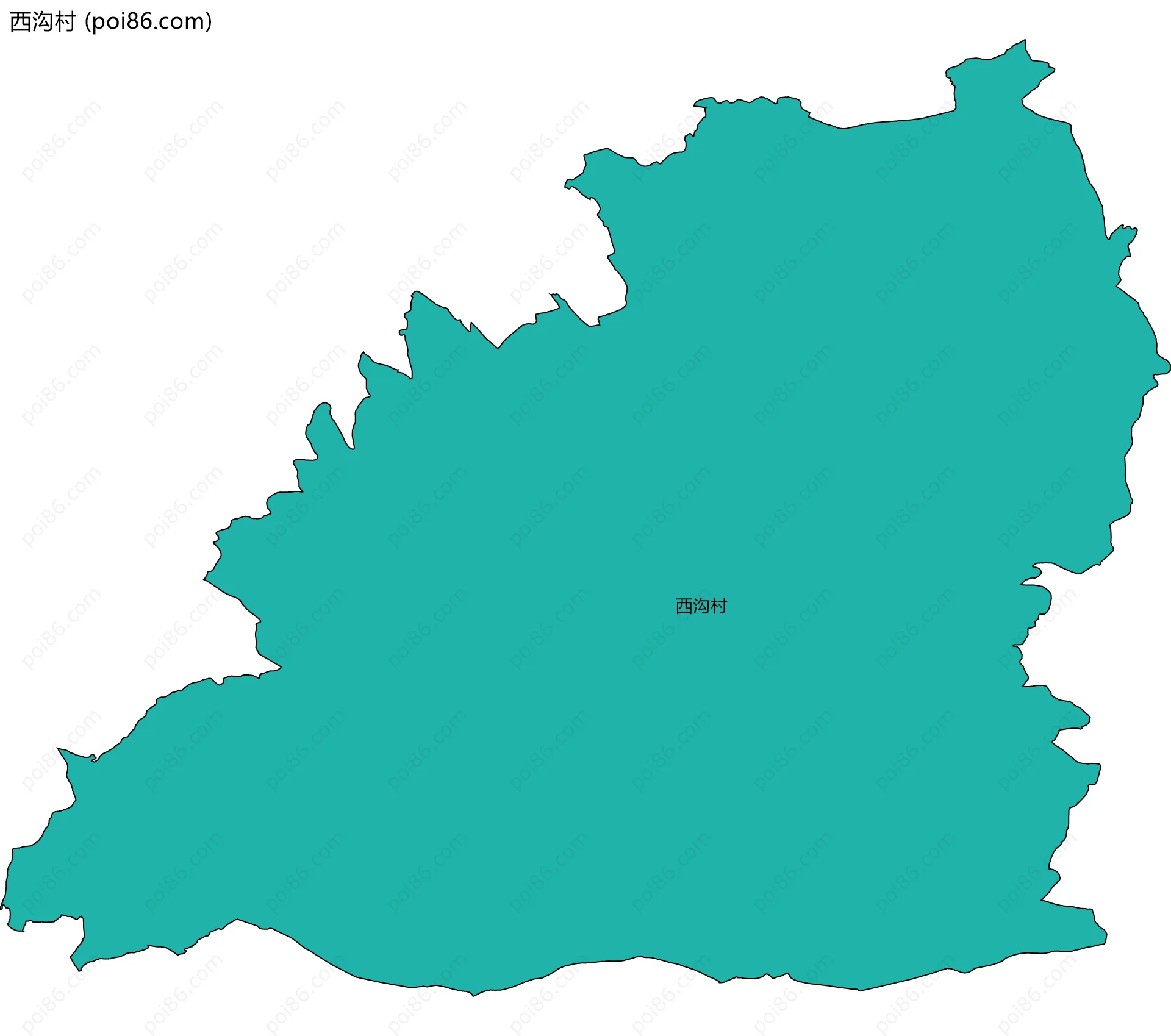 西沟村边界地图