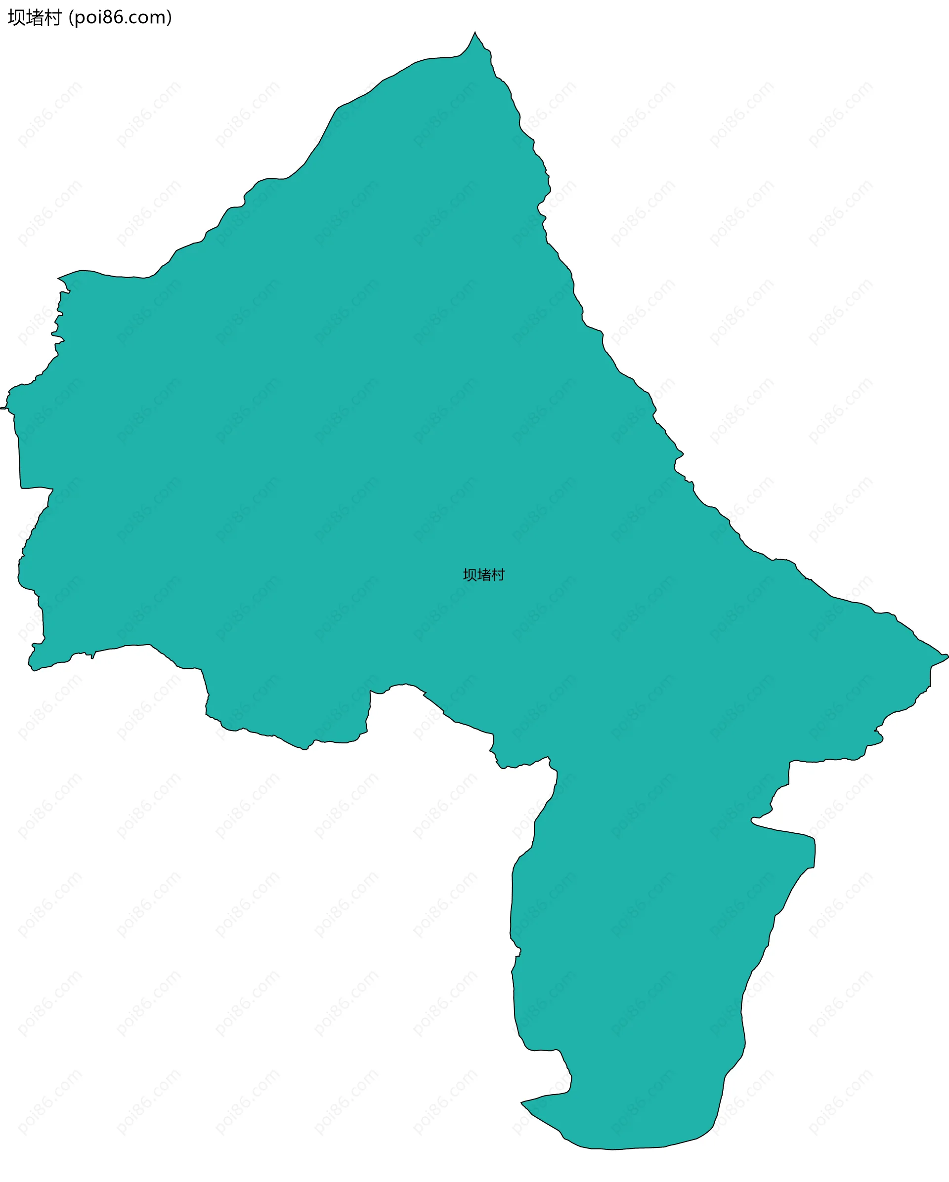 坝堵村边界地图