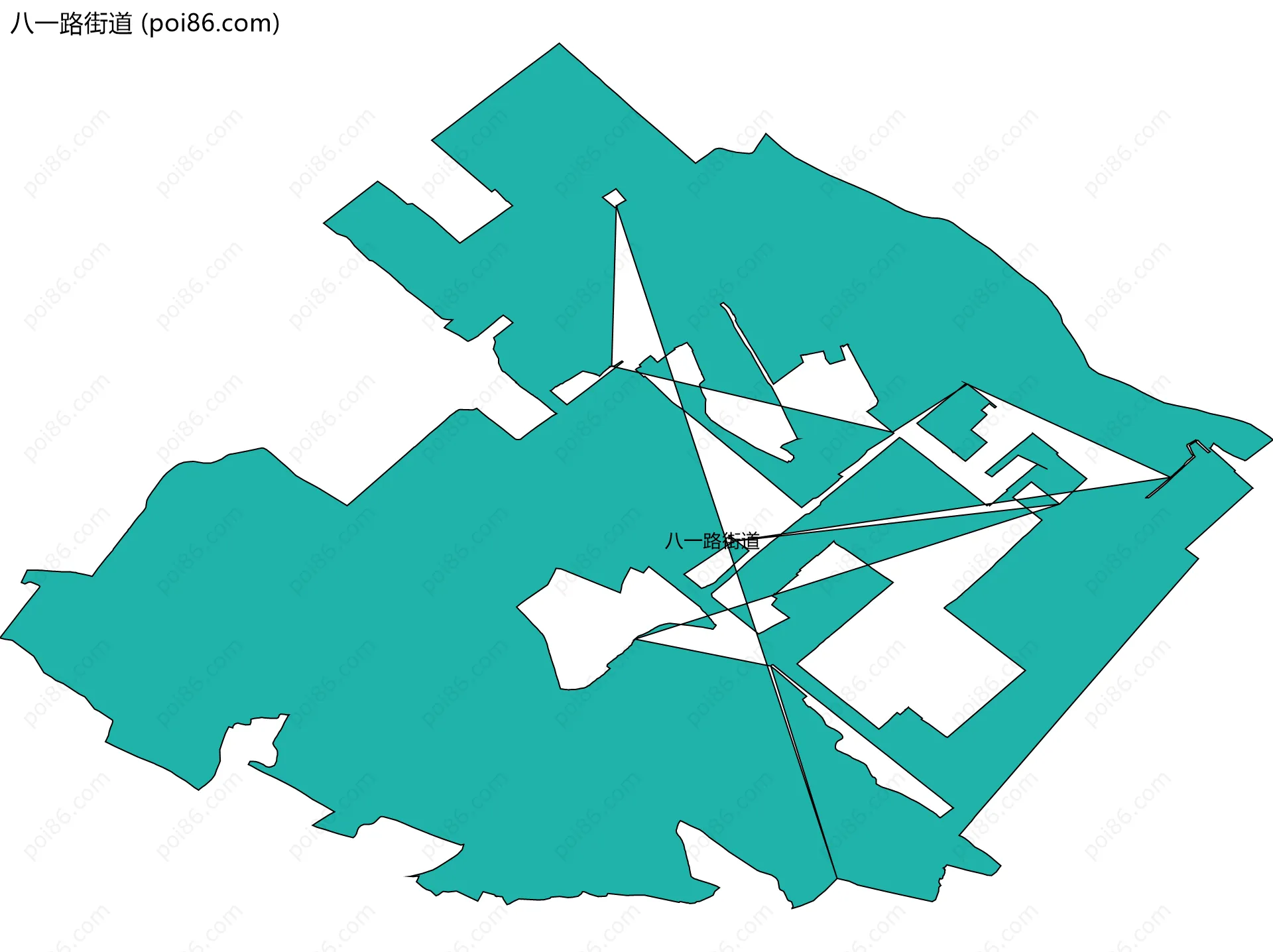 八一路街道边界地图