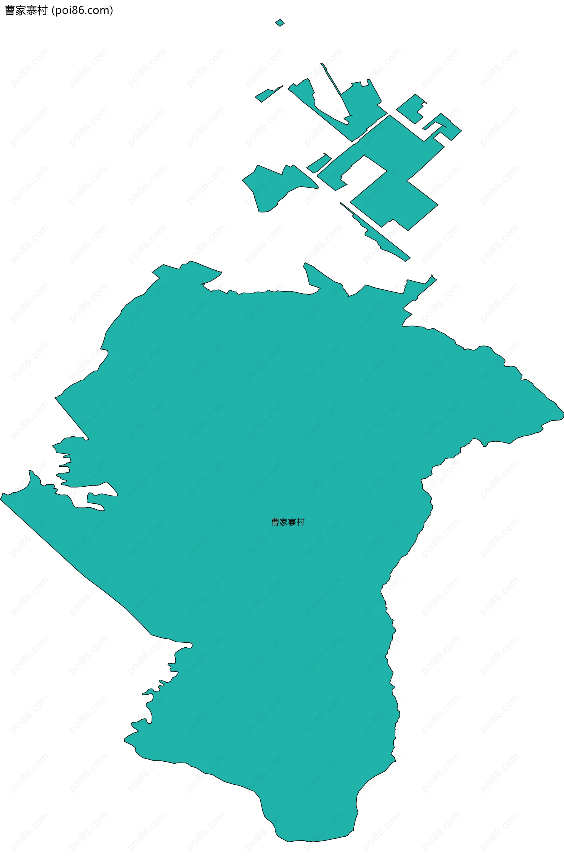 曹家寨村边界地图