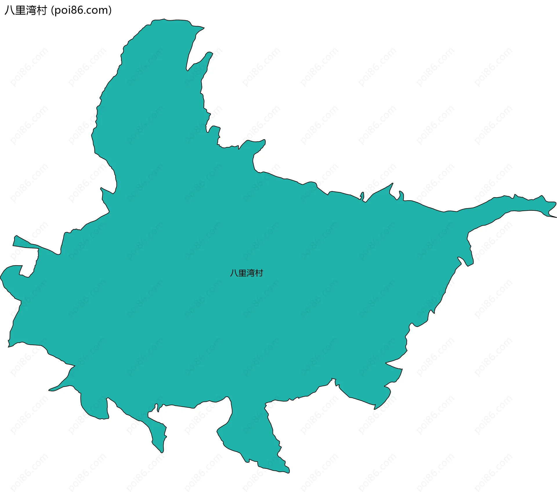 八里湾村边界地图