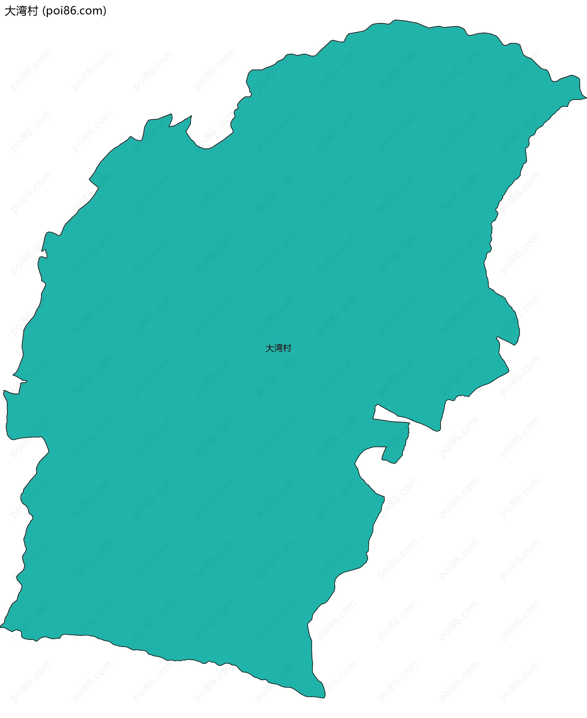大湾村边界地图