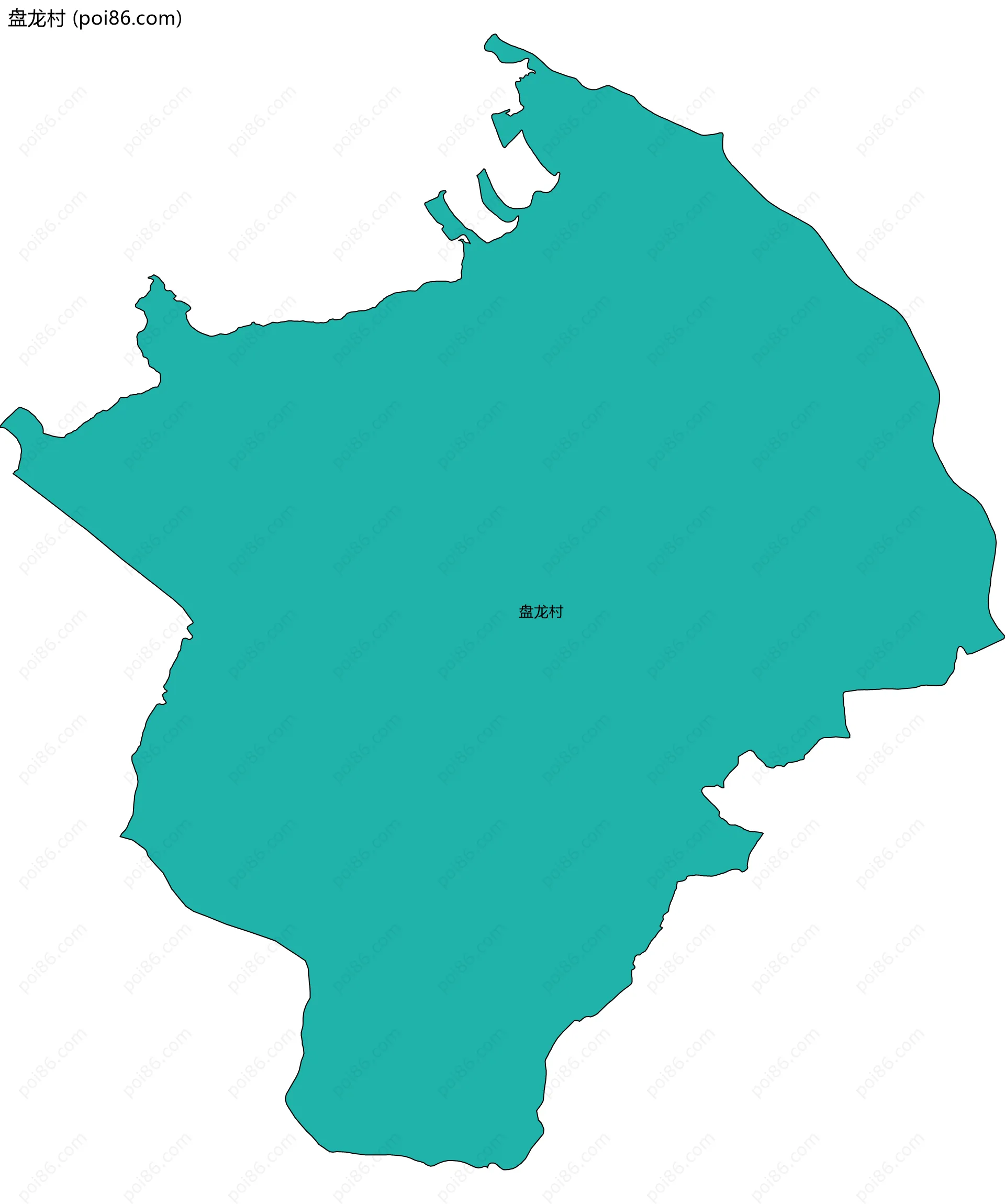 盘龙村边界地图