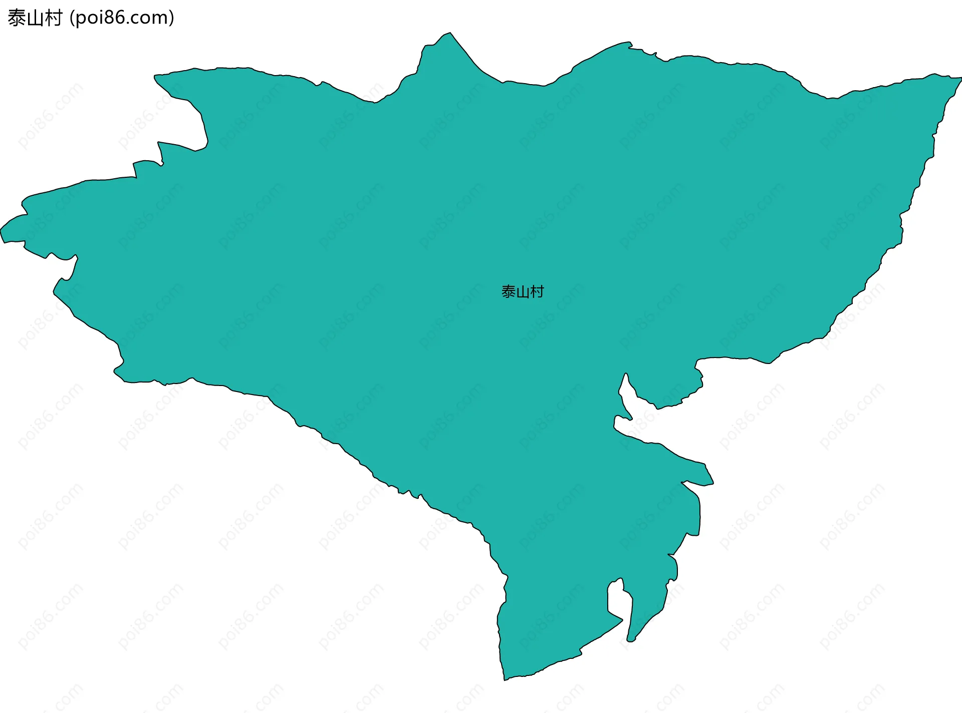 泰山村边界地图