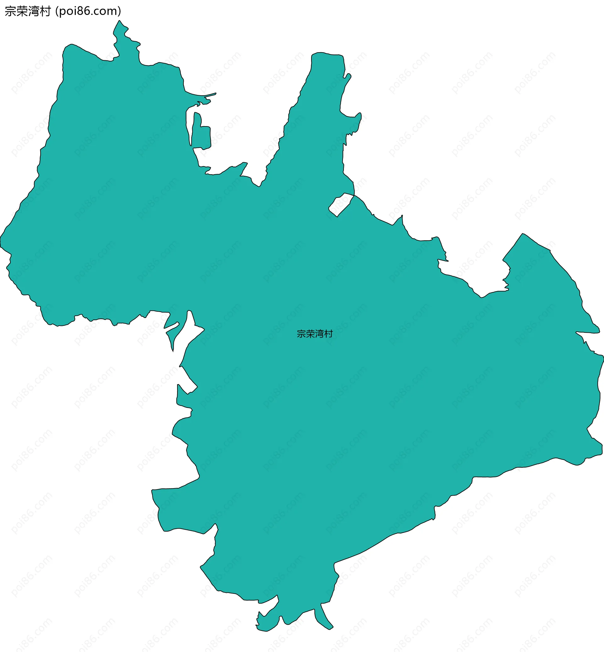 宗荣湾村边界地图