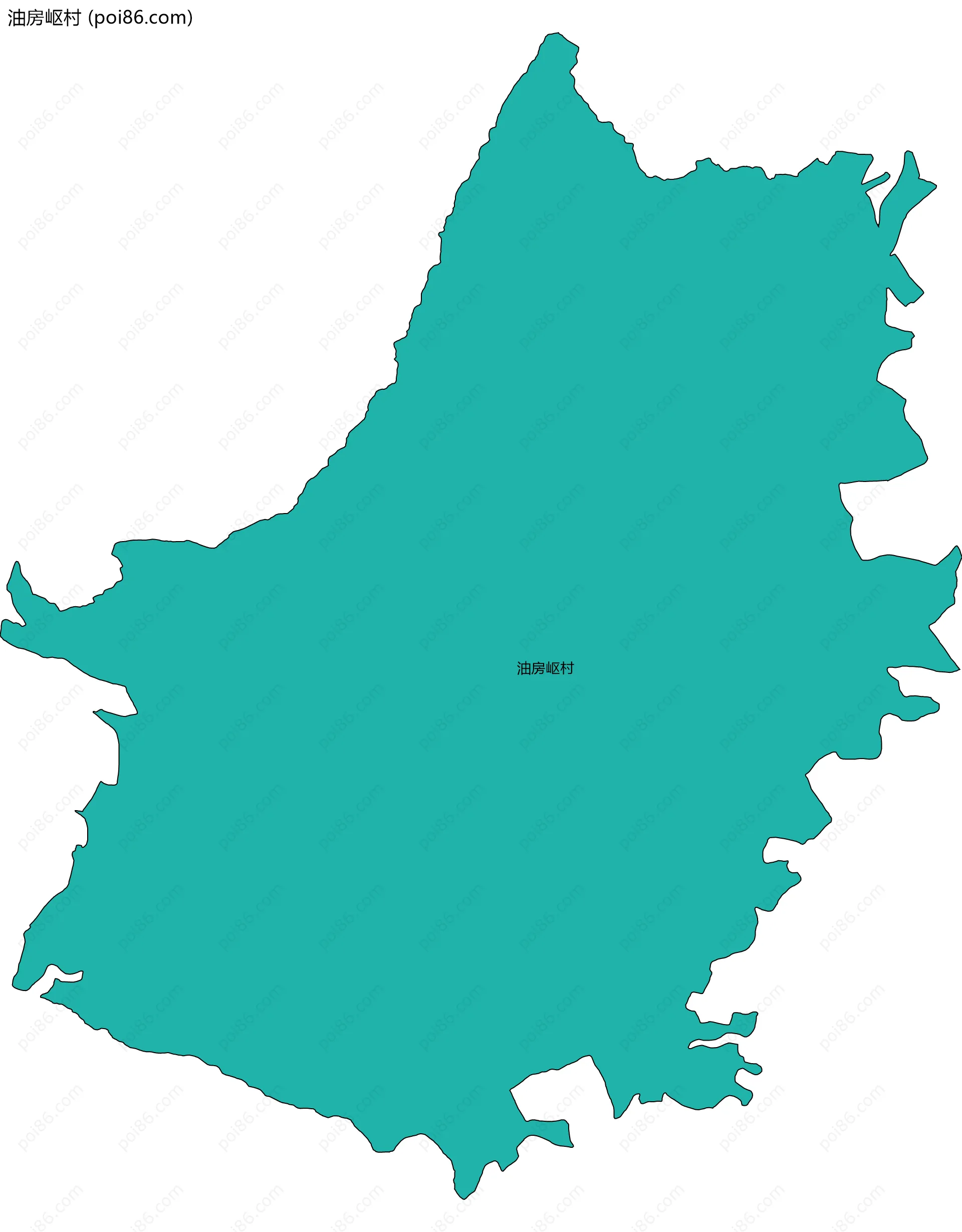 油房岖村边界地图
