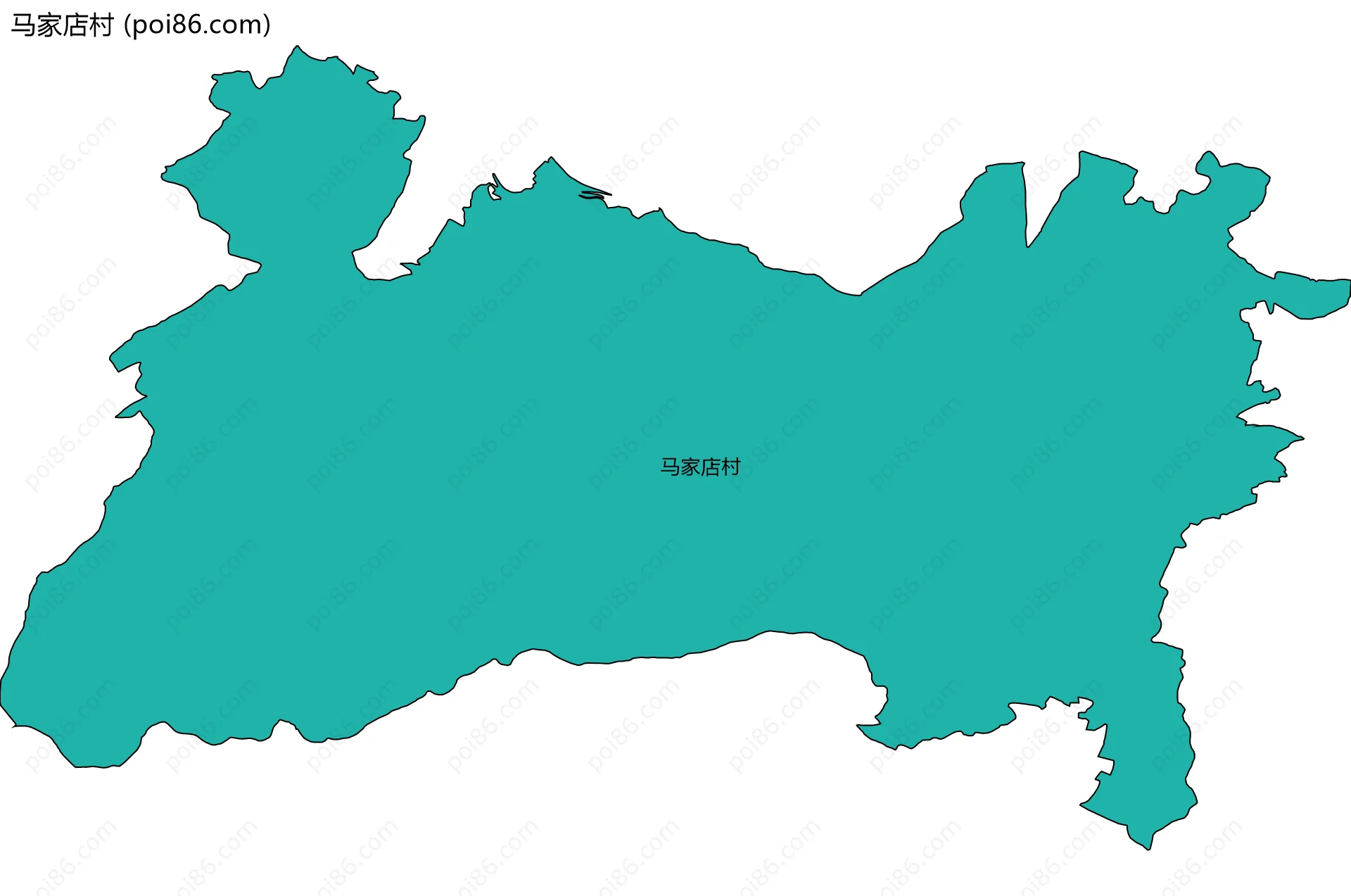马家店村边界地图