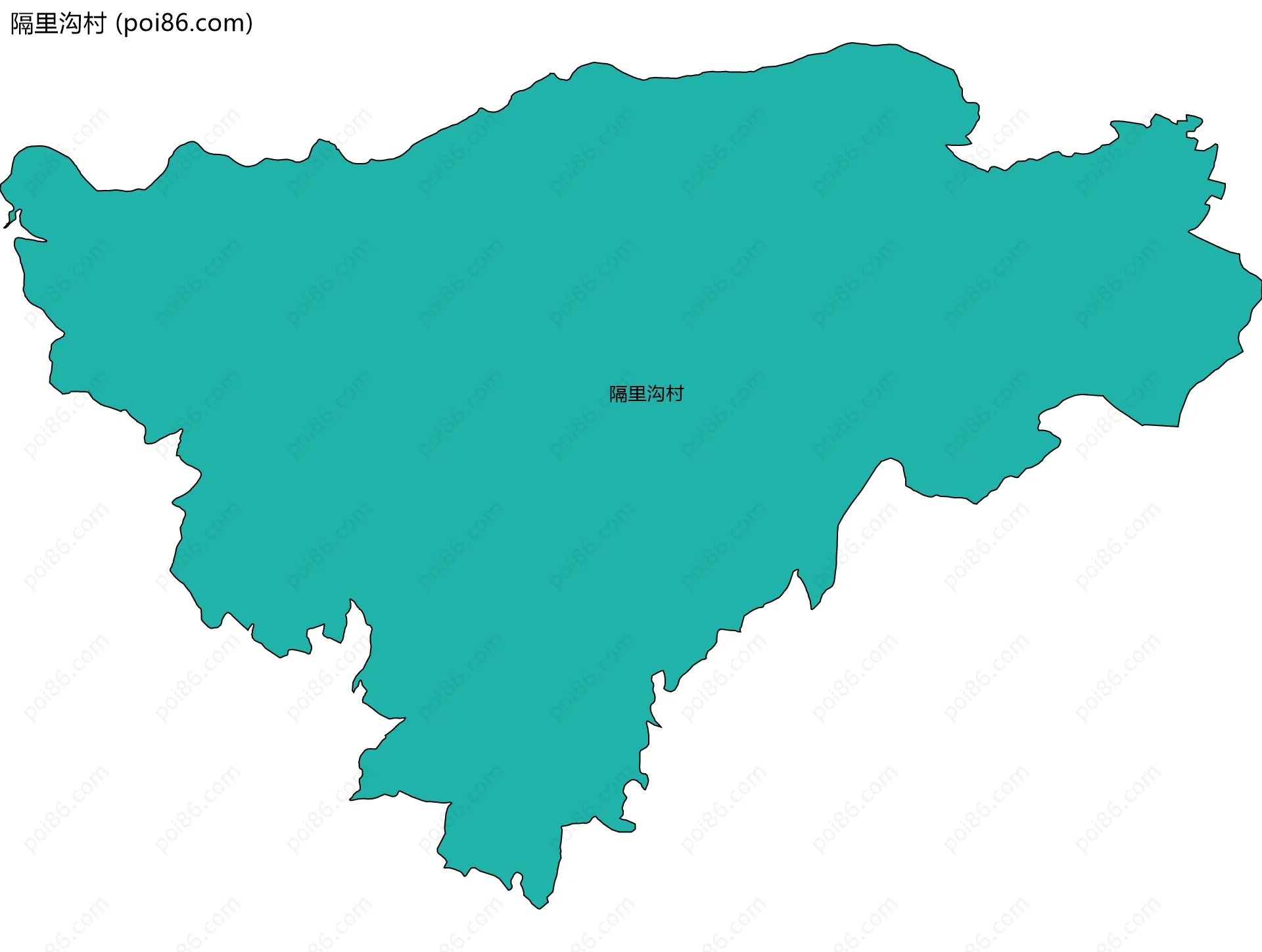 隔里沟村边界地图