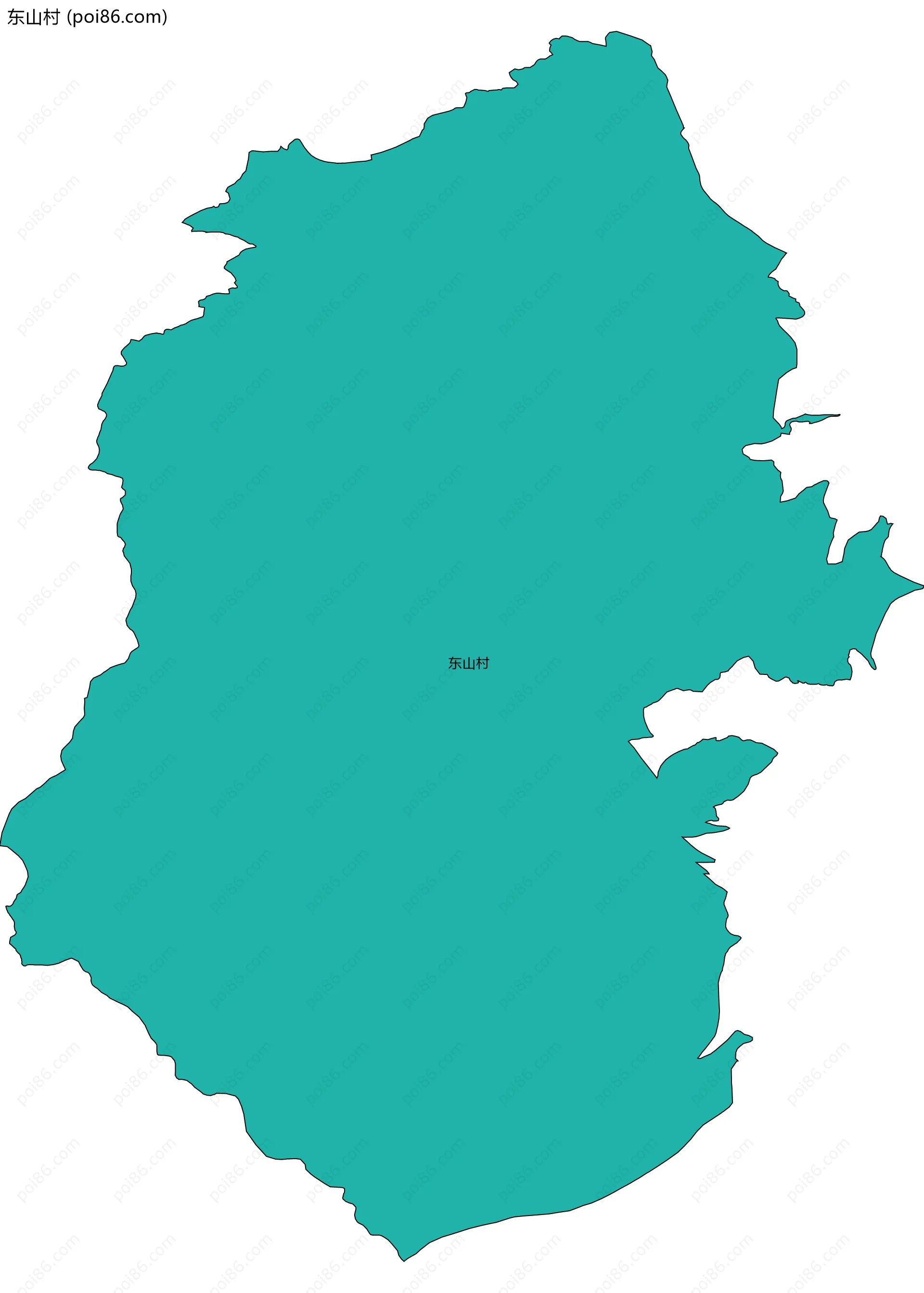 东山村边界地图