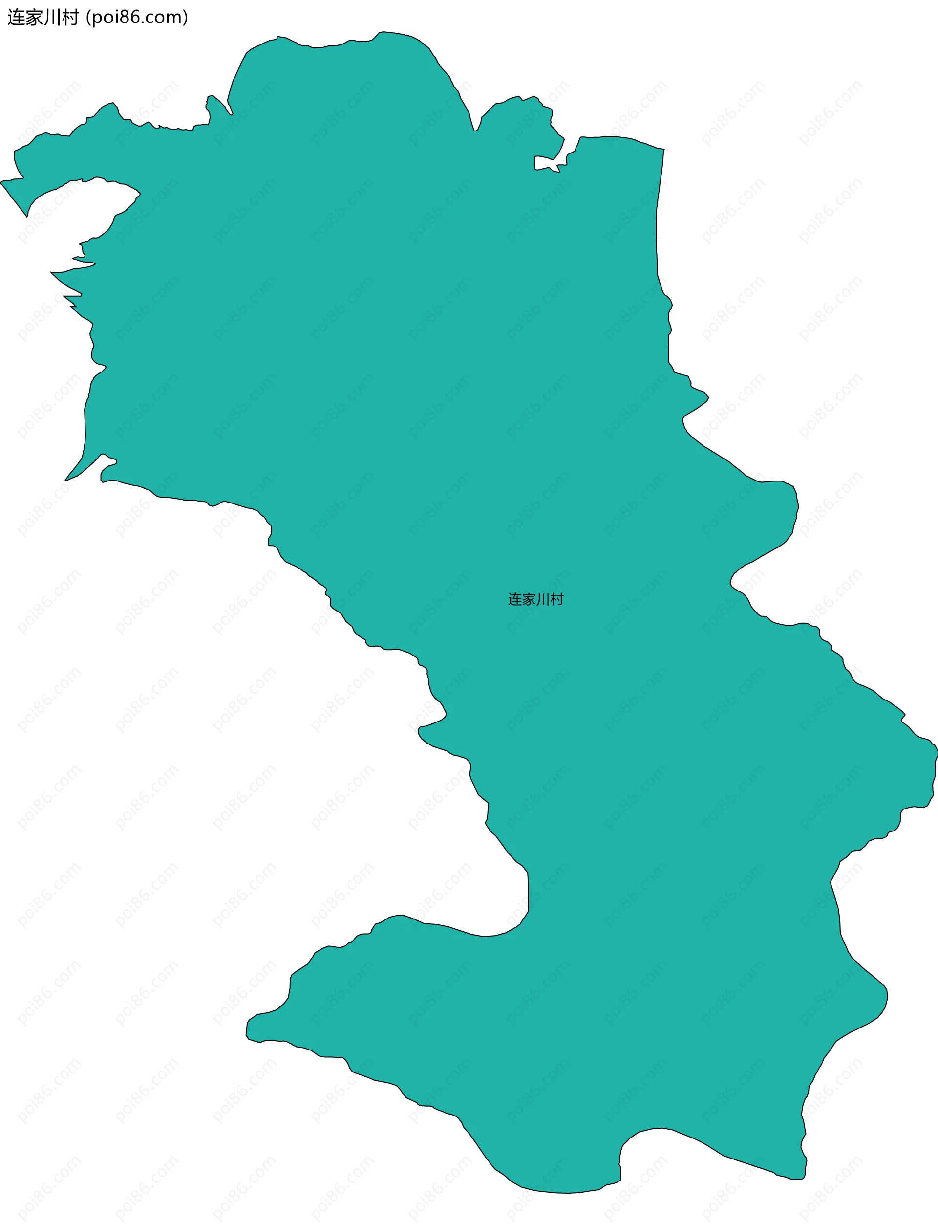 连家川村边界地图