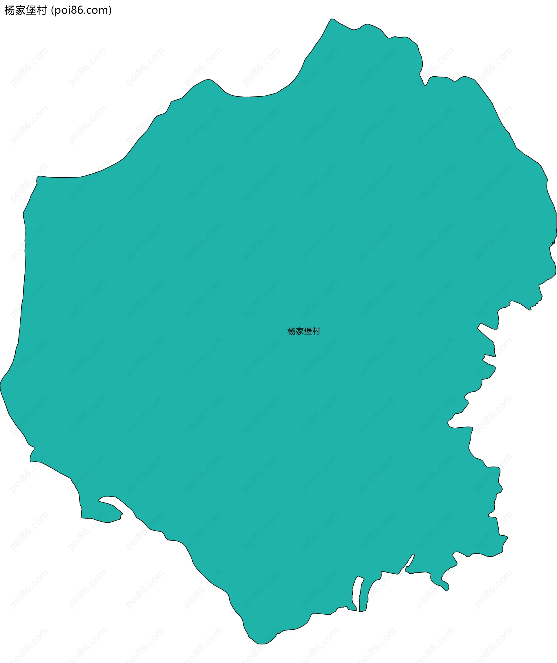 杨家堡村边界地图