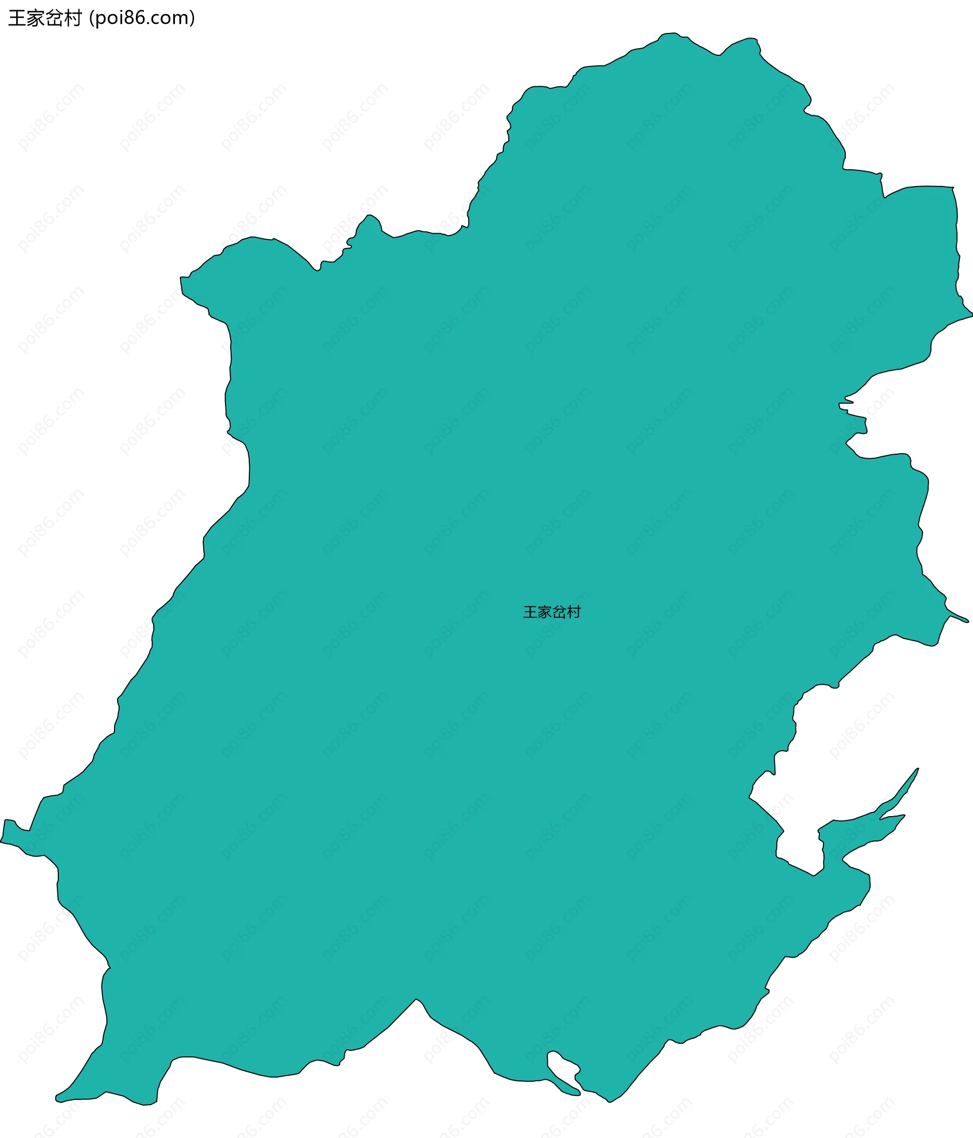王家岔村边界地图