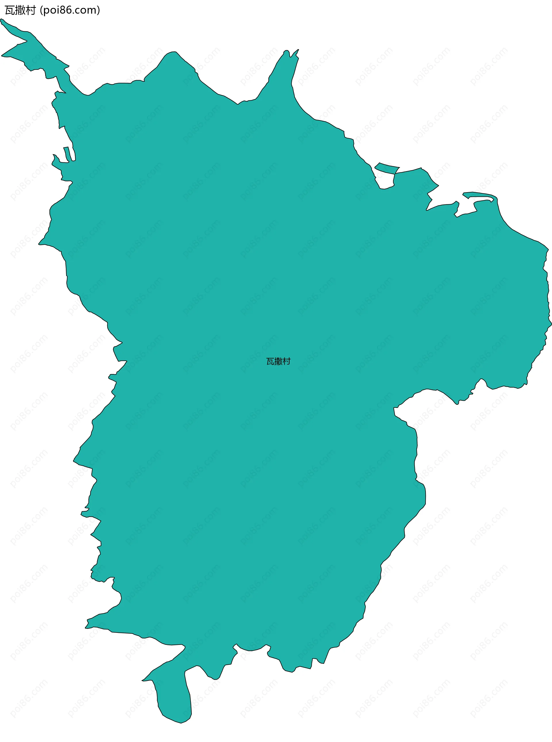 瓦撒村边界地图